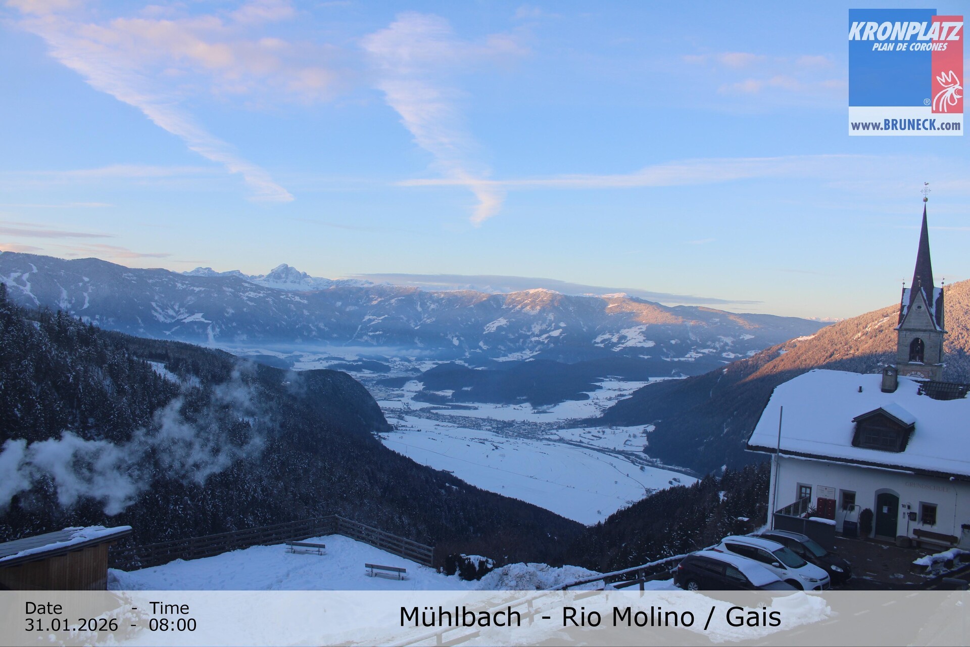 Archiv Foto Webcam Blick auf Gais im Tauferer Ahrntal
