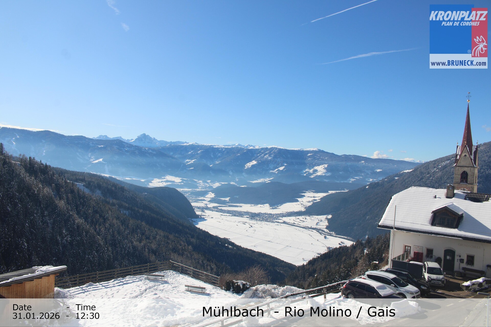Archiv Foto Webcam Blick auf Gais im Tauferer Ahrntal