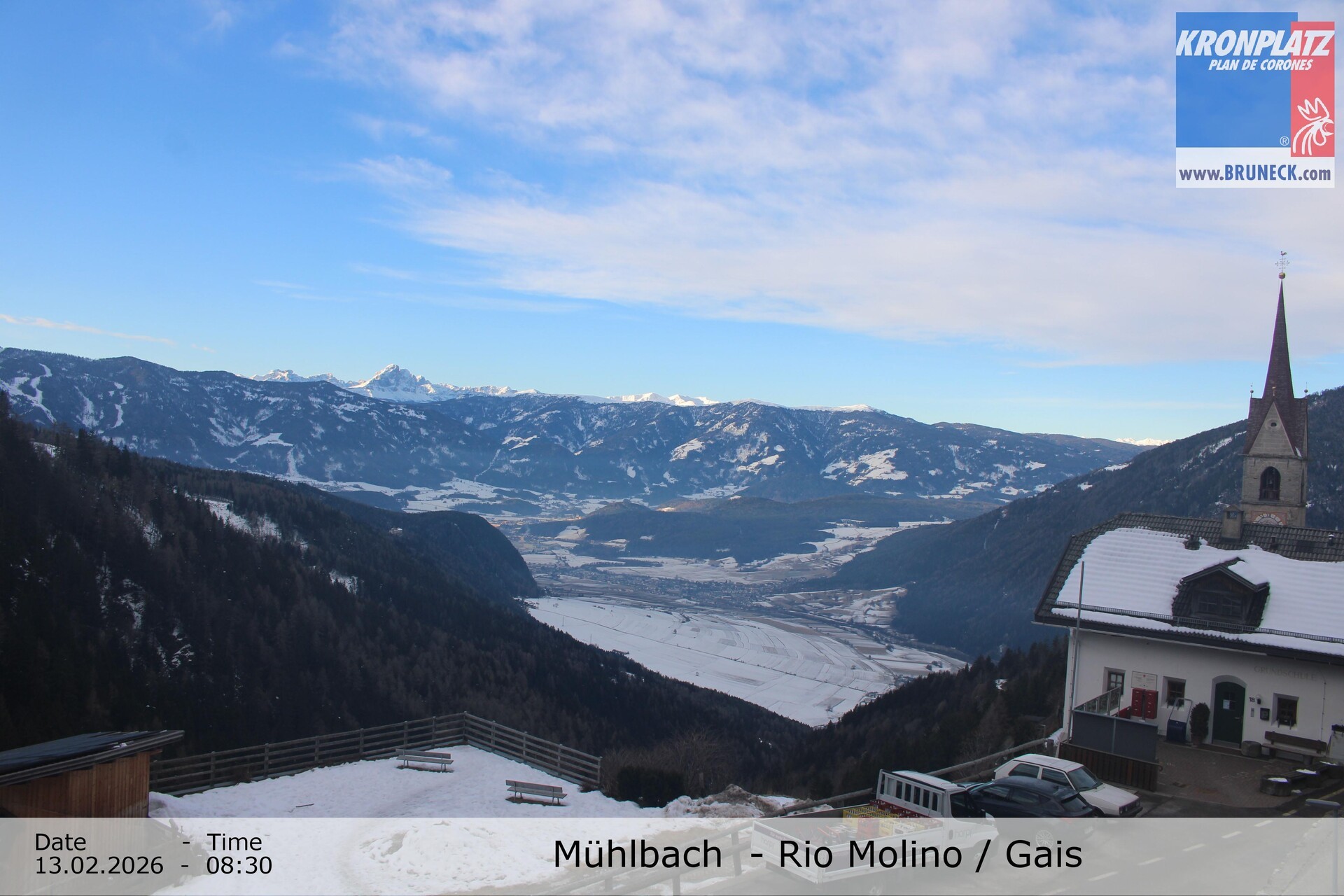 Archiv Foto Webcam Blick auf Gais im Tauferer Ahrntal