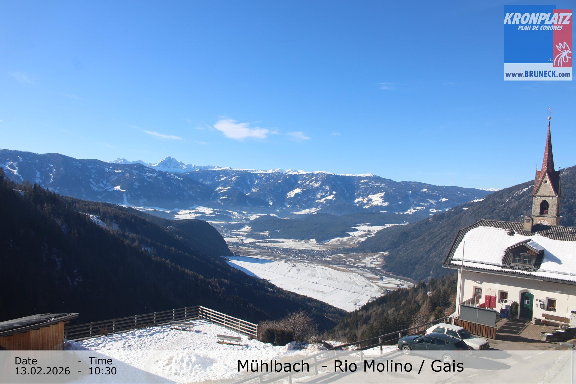 Archiv Foto Webcam Blick auf Gais im Tauferer Ahrntal