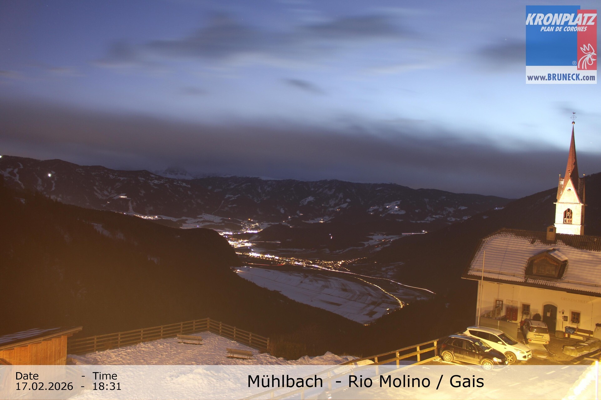 Archiv Foto Webcam Blick auf Gais im Tauferer Ahrntal