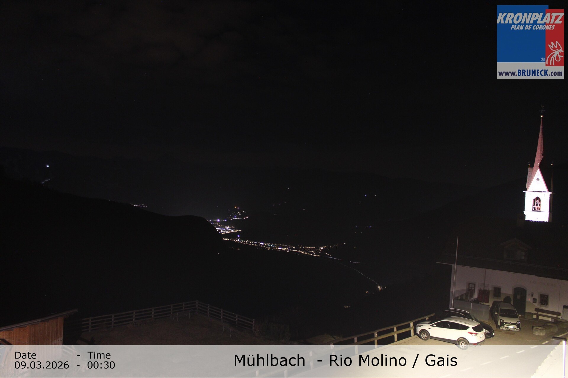 Archiv Foto Webcam Blick auf Gais im Tauferer Ahrntal