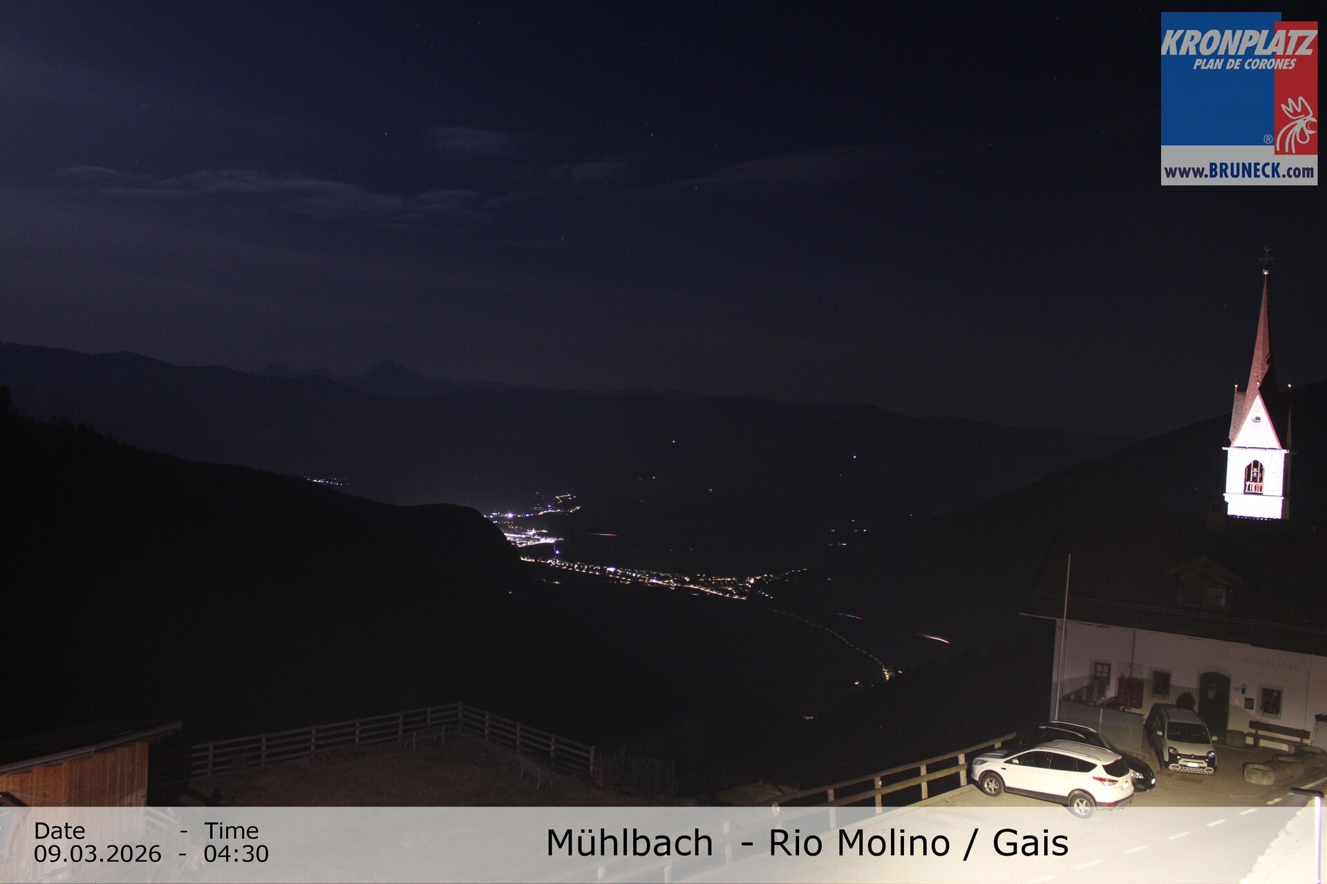 Archiv Foto Webcam Blick auf Gais im Tauferer Ahrntal