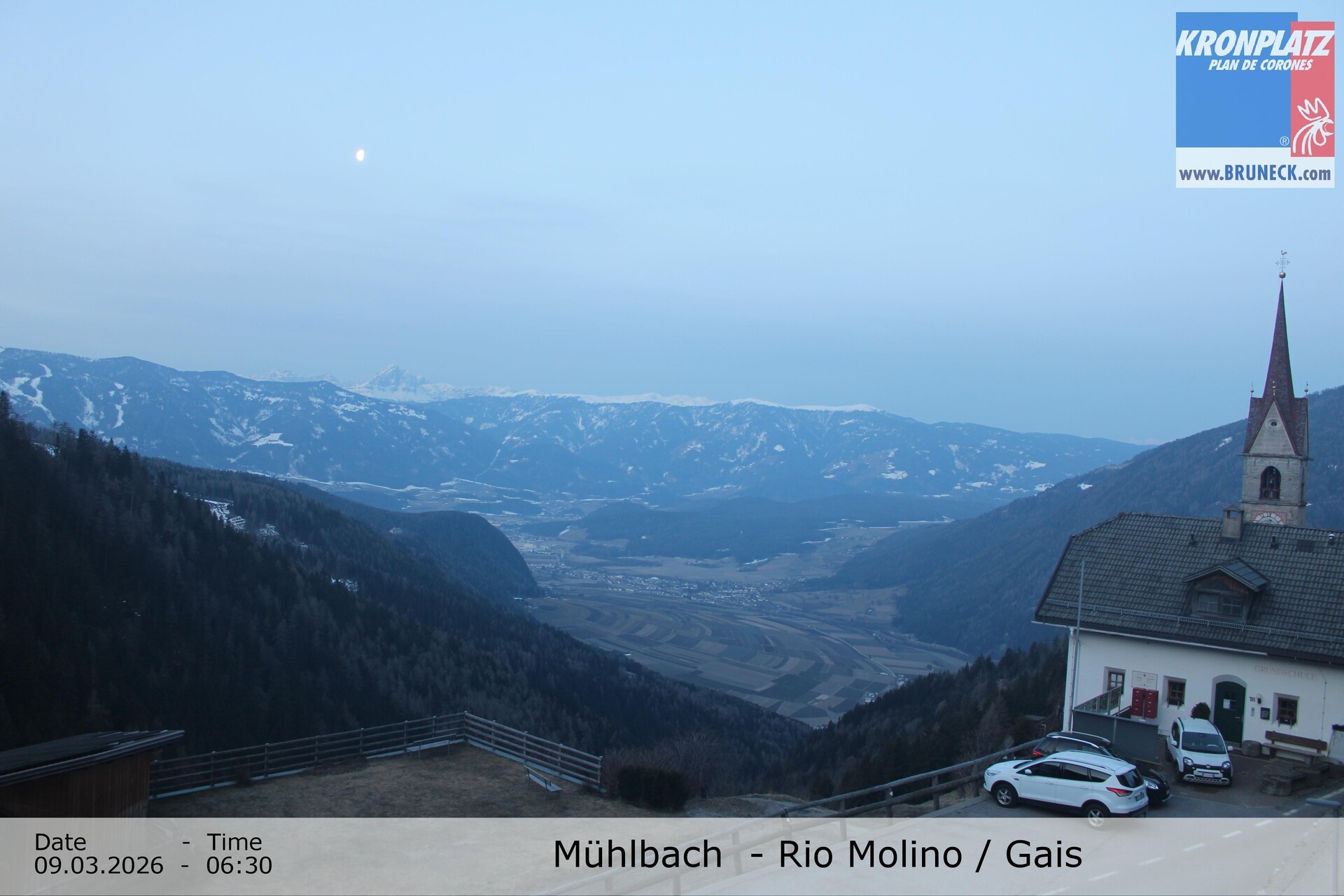 Archiv Foto Webcam Blick auf Gais im Tauferer Ahrntal