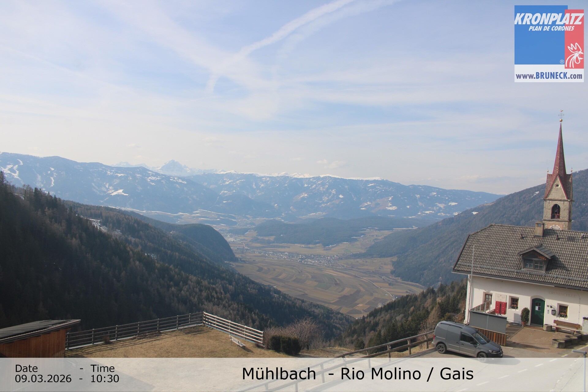 Archiv Foto Webcam Blick auf Gais im Tauferer Ahrntal