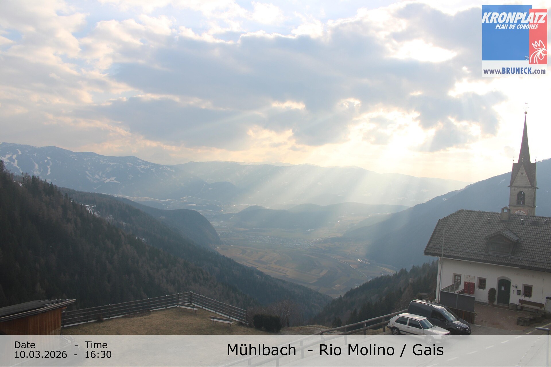Archiv Foto Webcam Blick auf Gais im Tauferer Ahrntal