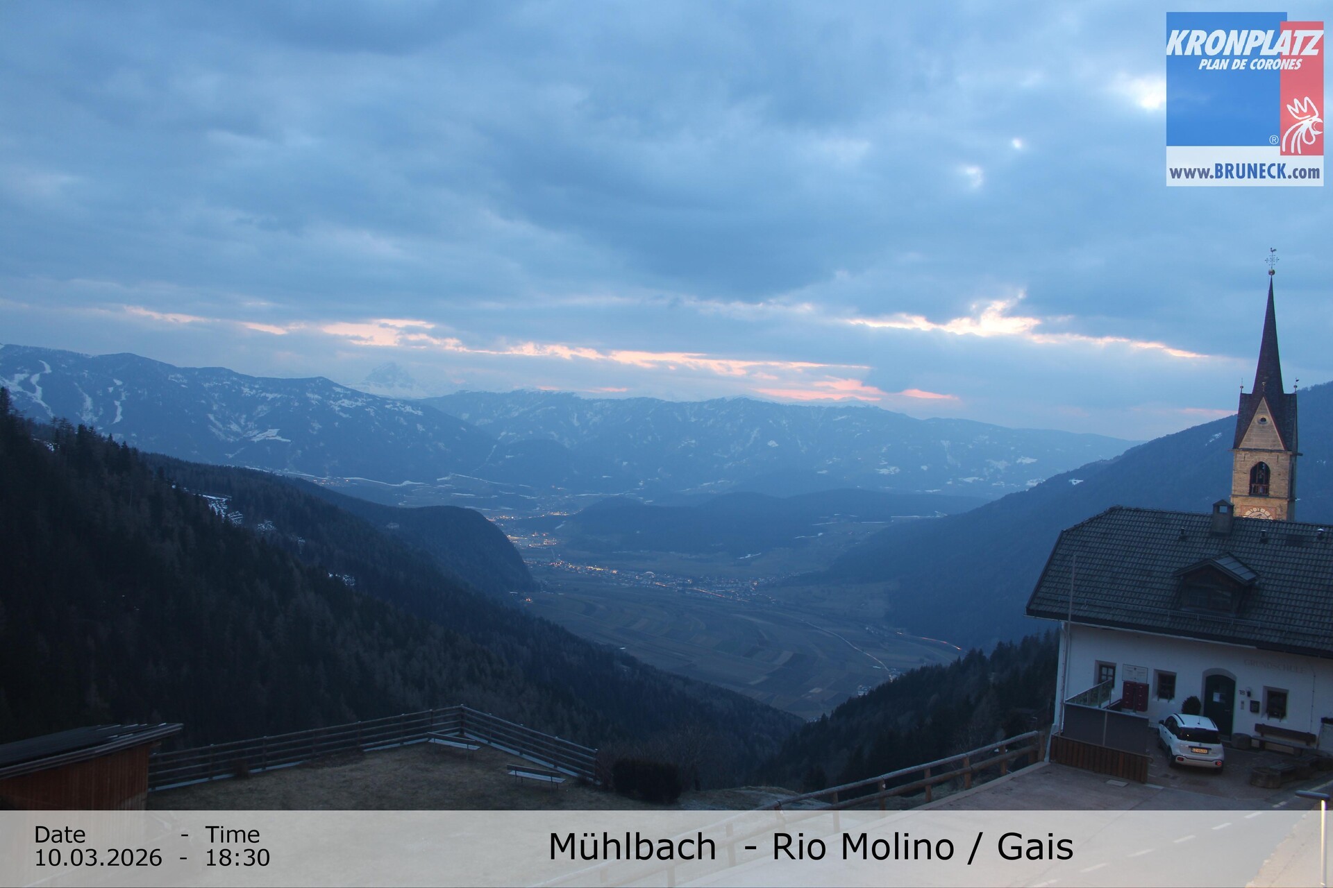 Archiv Foto Webcam Blick auf Gais im Tauferer Ahrntal