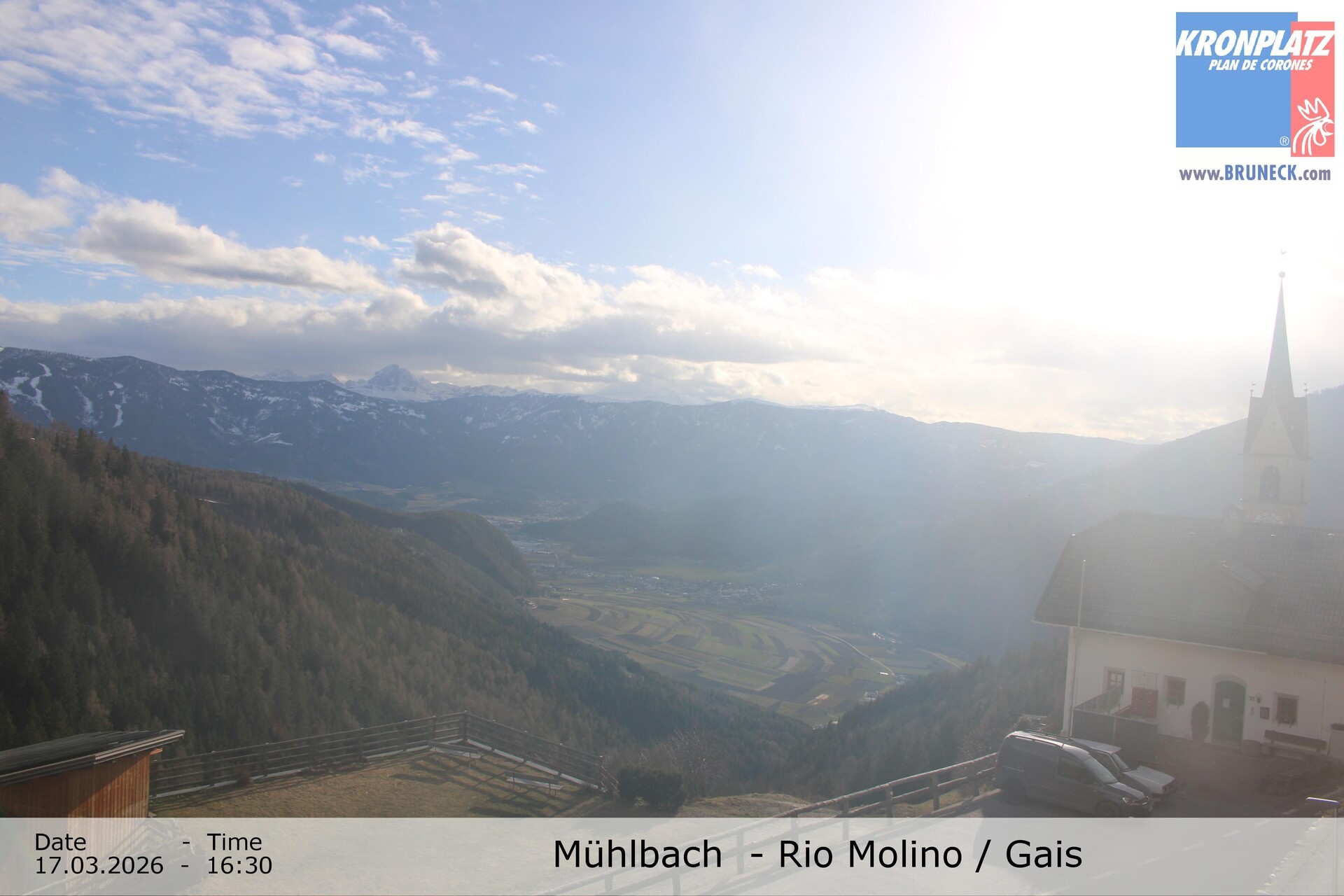Archiv Foto Webcam Blick auf Gais im Tauferer Ahrntal