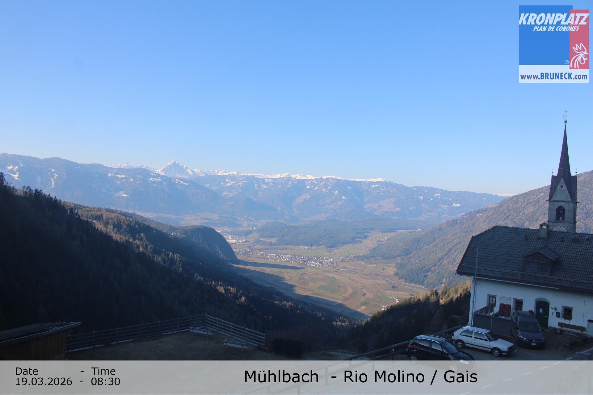 Archiv Foto Webcam Blick auf Gais im Tauferer Ahrntal