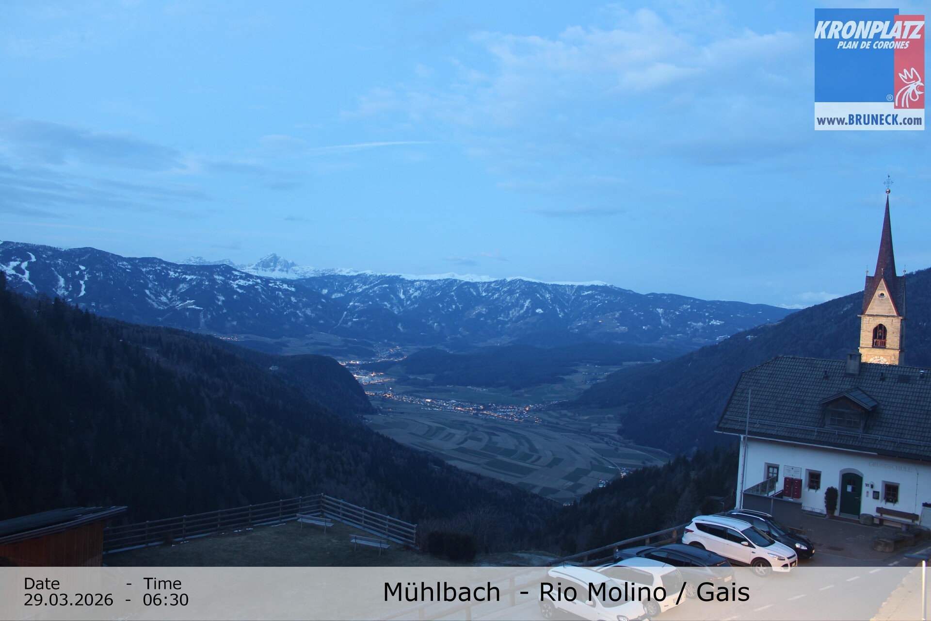 Archiv Foto Webcam Blick auf Gais im Tauferer Ahrntal