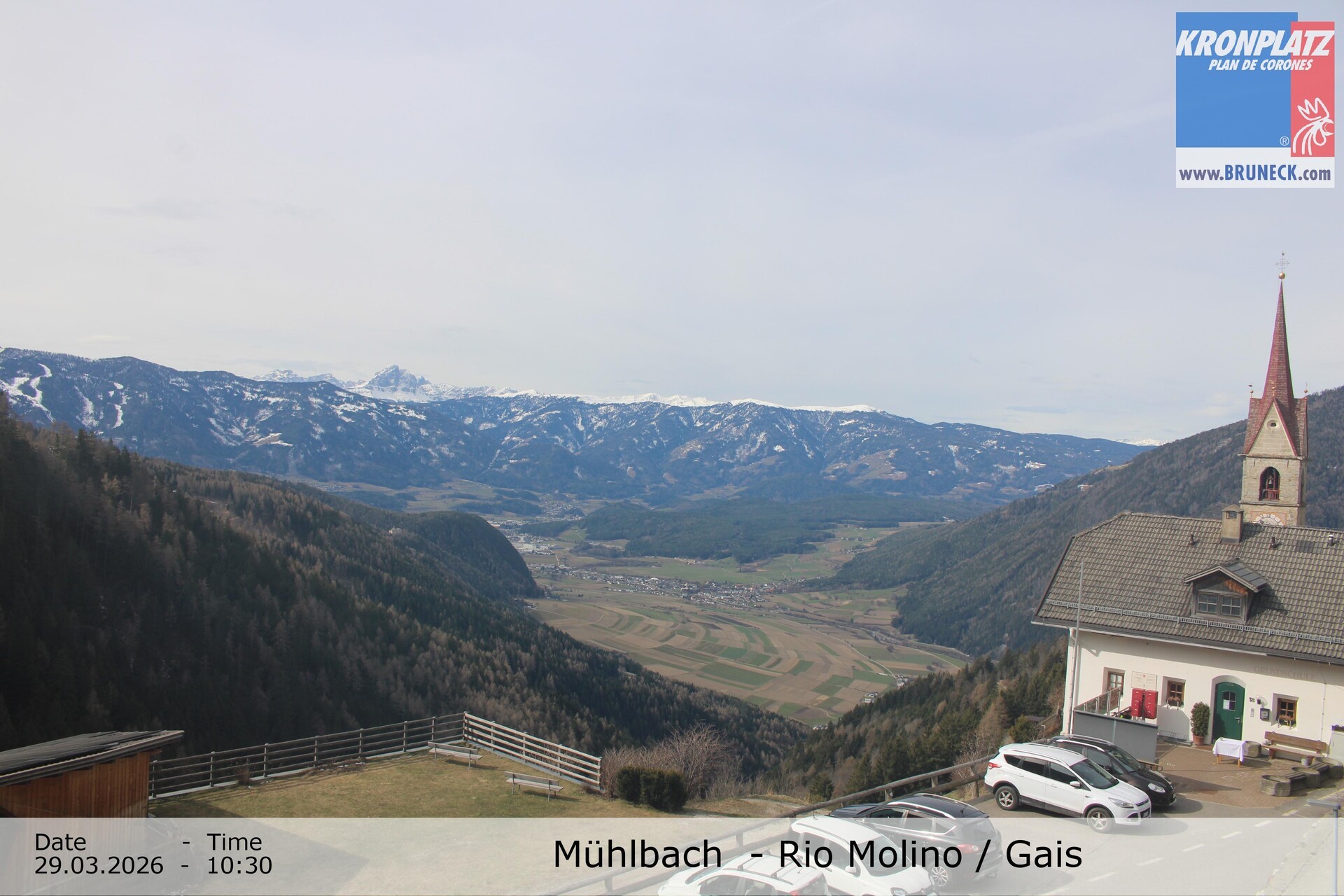 Archiv Foto Webcam Blick auf Gais im Tauferer Ahrntal