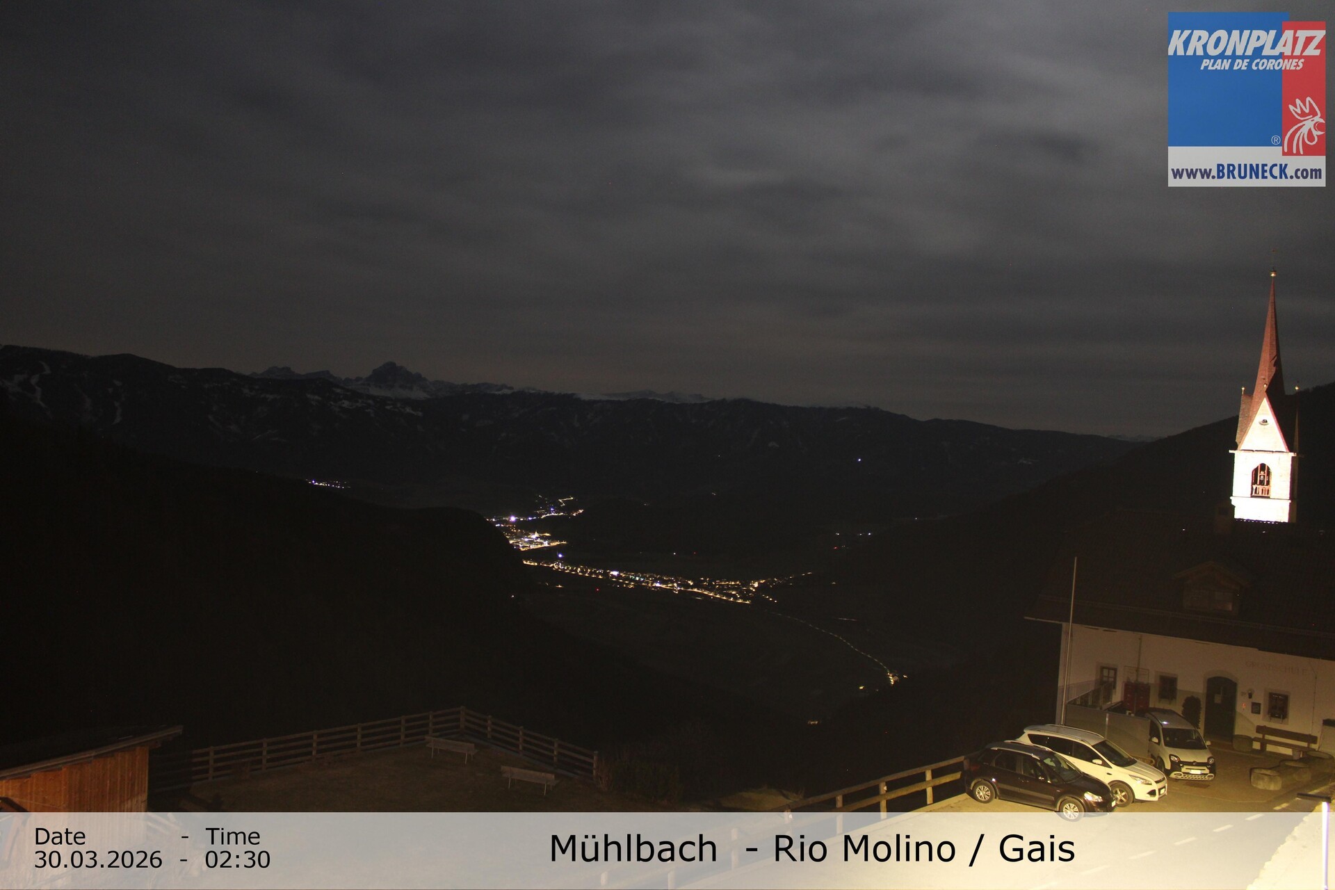 Archiv Foto Webcam Blick auf Gais im Tauferer Ahrntal