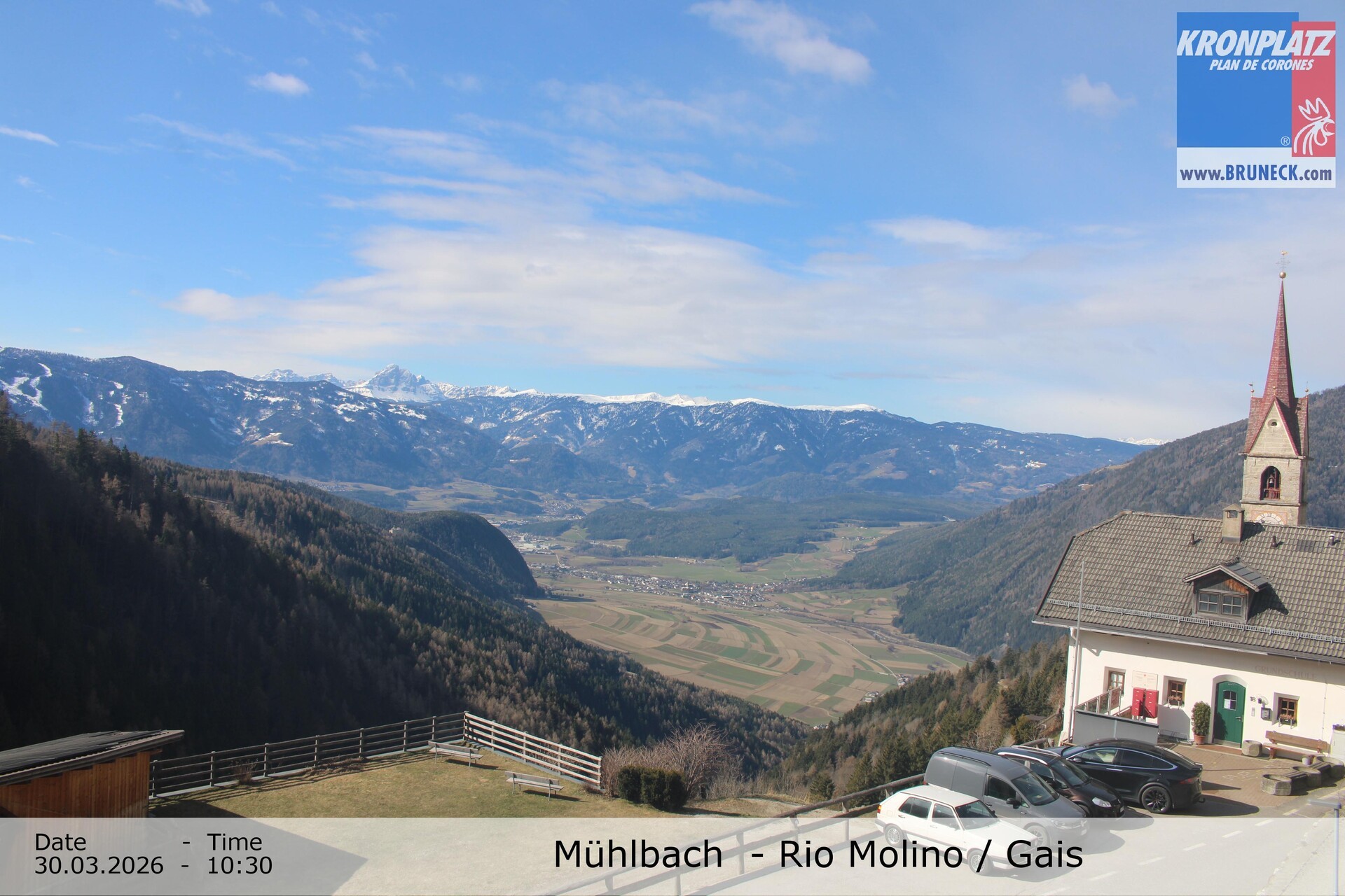 Archiv Foto Webcam Blick auf Gais im Tauferer Ahrntal