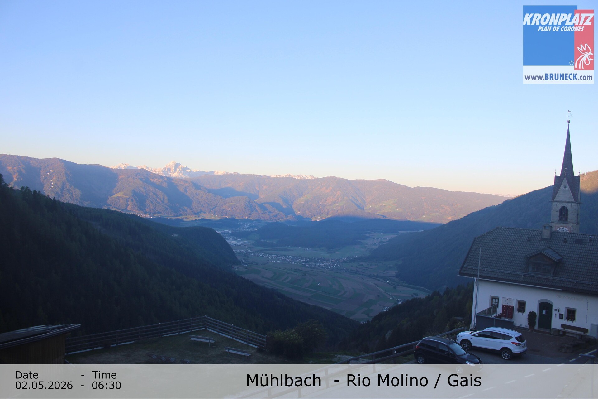 Archiv Foto Webcam Blick auf Gais im Tauferer Ahrntal