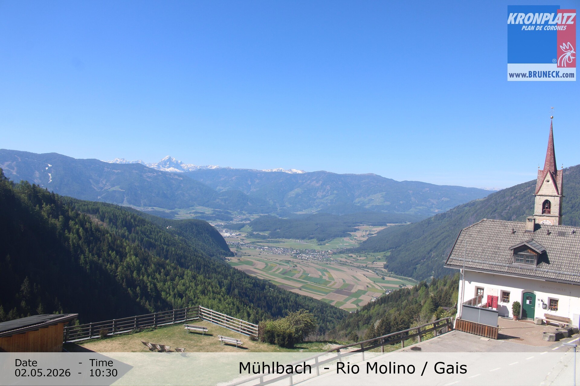 Archiv Foto Webcam Blick auf Gais im Tauferer Ahrntal