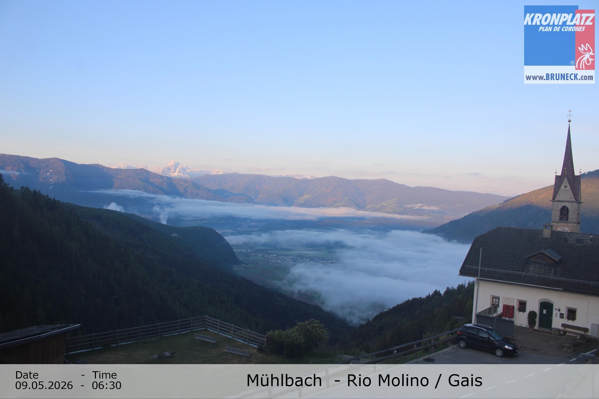 Archiv Foto Webcam Blick auf Gais im Tauferer Ahrntal