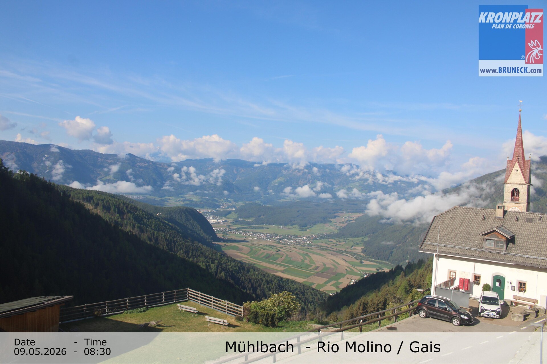 Archiv Foto Webcam Blick auf Gais im Tauferer Ahrntal