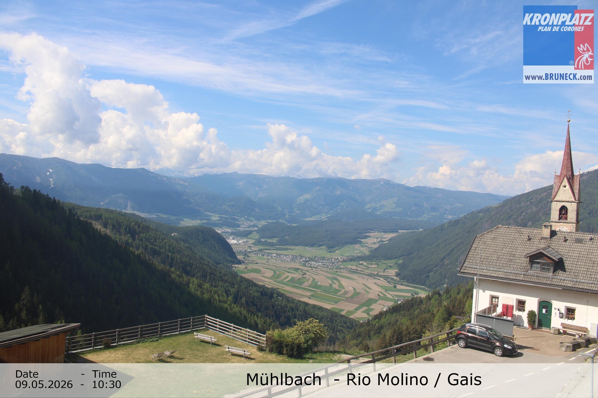 Archiv Foto Webcam Blick auf Gais im Tauferer Ahrntal