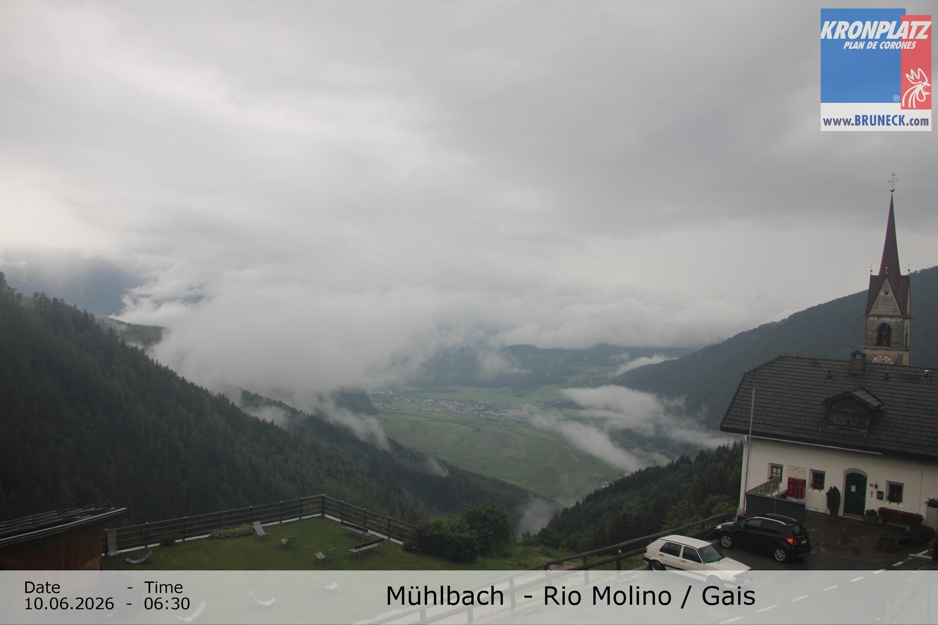 Archiv Foto Webcam Blick auf Gais im Tauferer Ahrntal