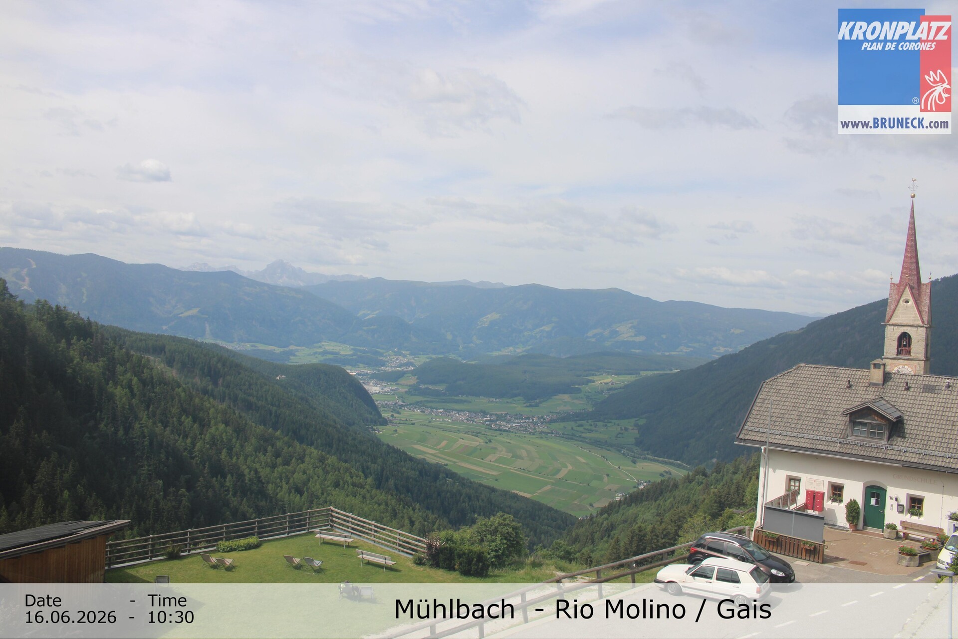 Archiv Foto Webcam Blick auf Gais im Tauferer Ahrntal