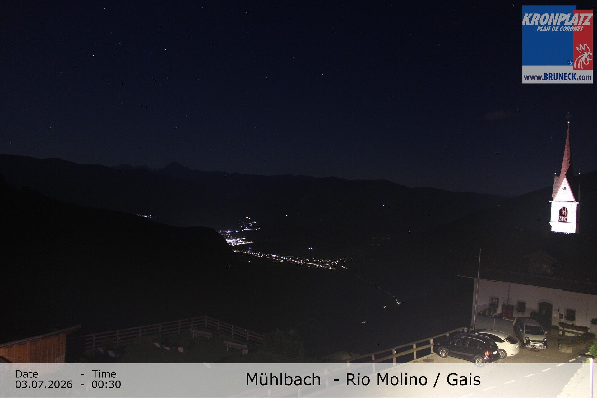 Archiv Foto Webcam Blick auf Gais im Tauferer Ahrntal