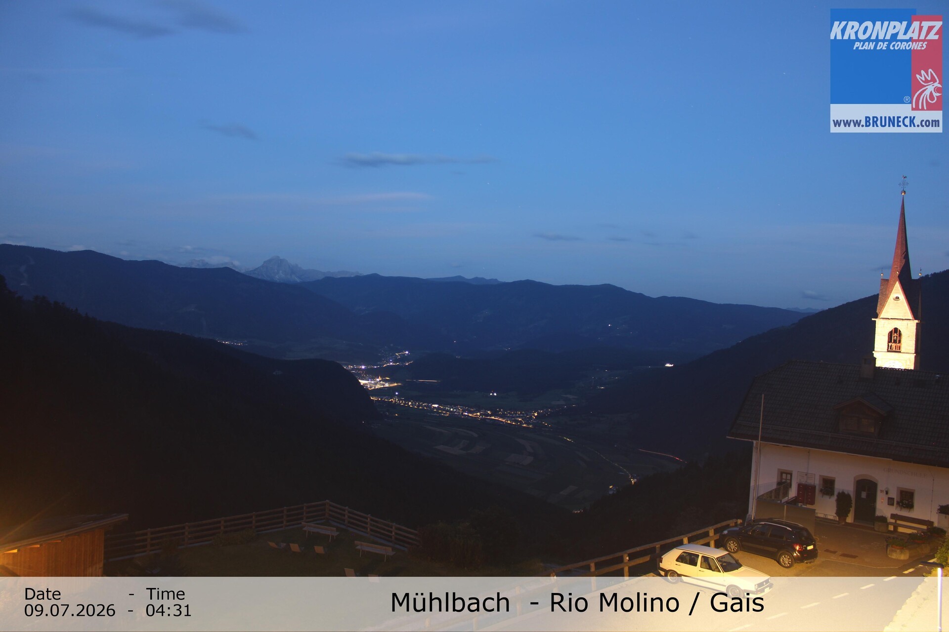 Archiv Foto Webcam Blick auf Gais im Tauferer Ahrntal