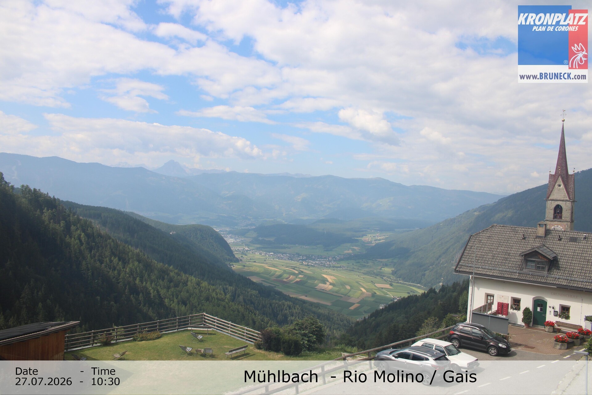 Archiv Foto Webcam Blick auf Gais im Tauferer Ahrntal