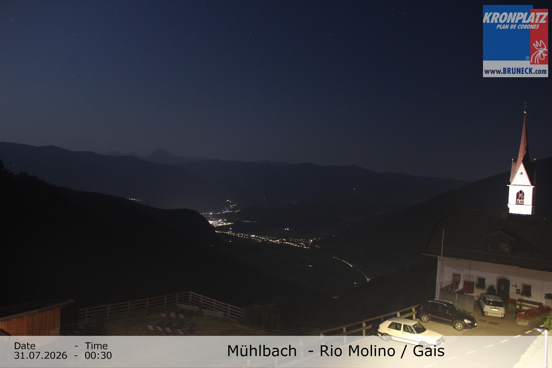 Archiv Foto Webcam Blick auf Gais im Tauferer Ahrntal