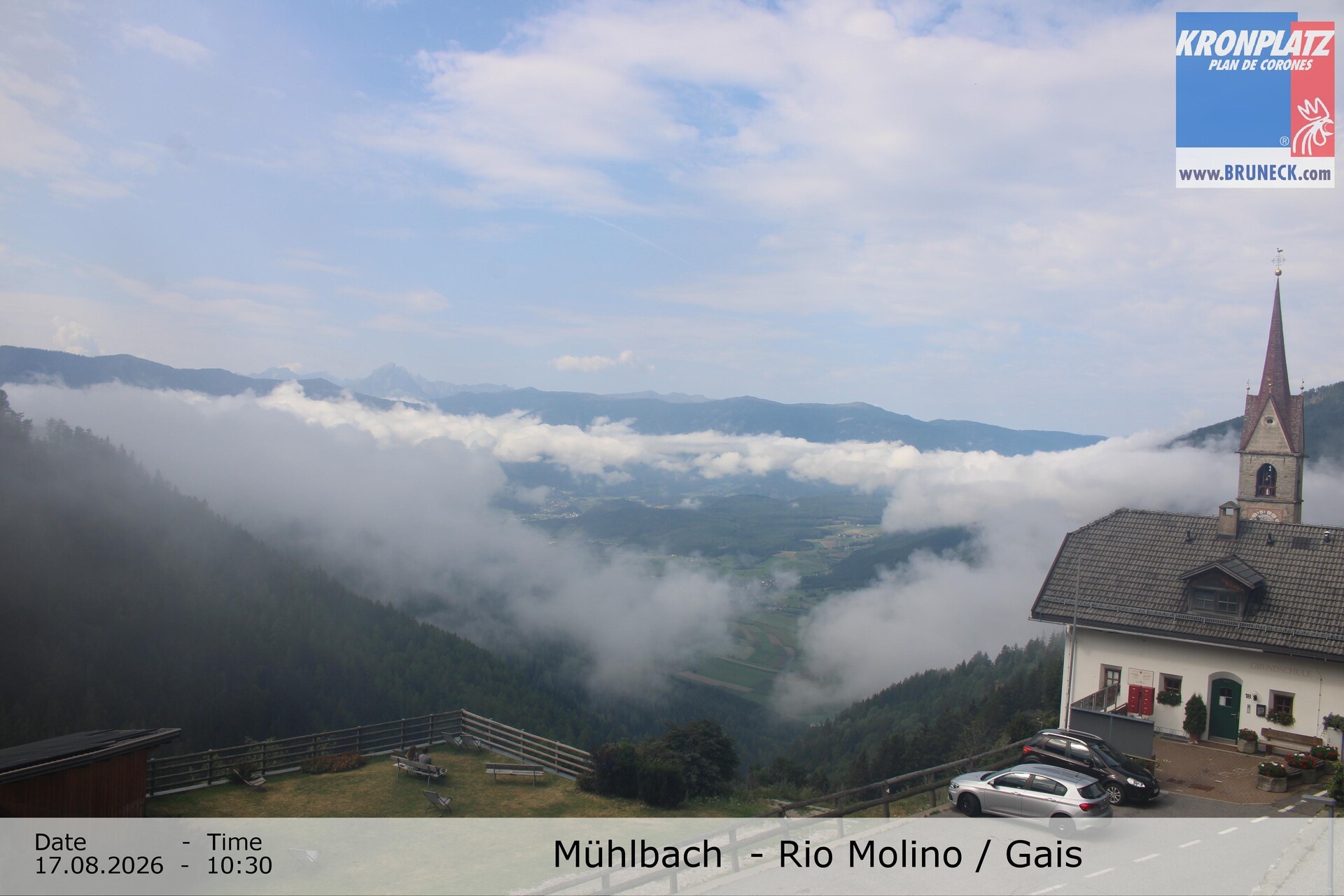 Archiv Foto Webcam Blick auf Gais im Tauferer Ahrntal