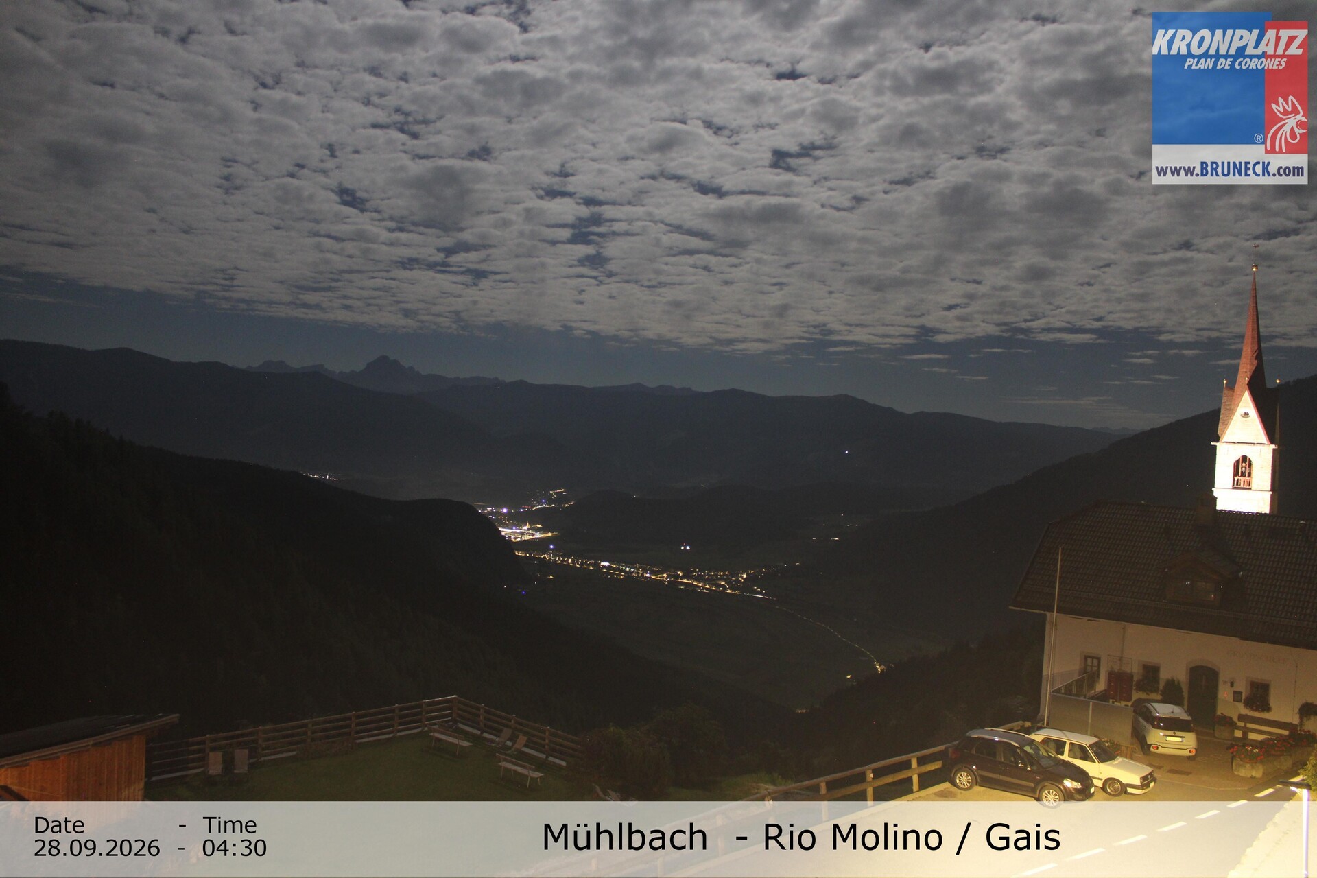 Archiv Foto Webcam Blick auf Gais im Tauferer Ahrntal
