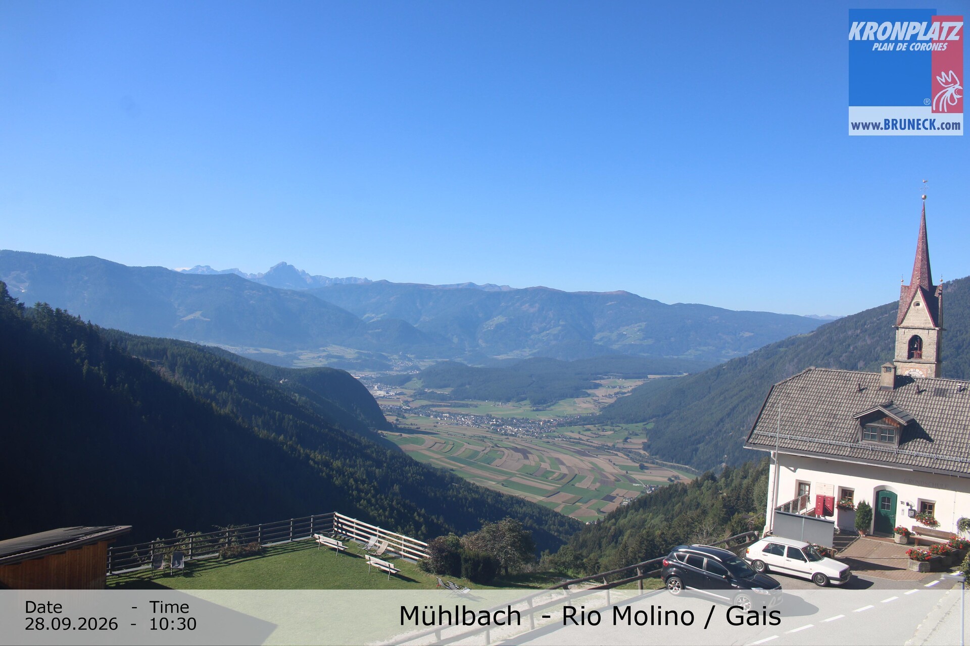Archiv Foto Webcam Blick auf Gais im Tauferer Ahrntal
