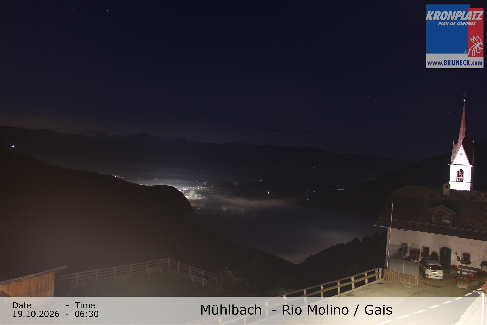 Archiv Foto Webcam Blick auf Gais im Tauferer Ahrntal