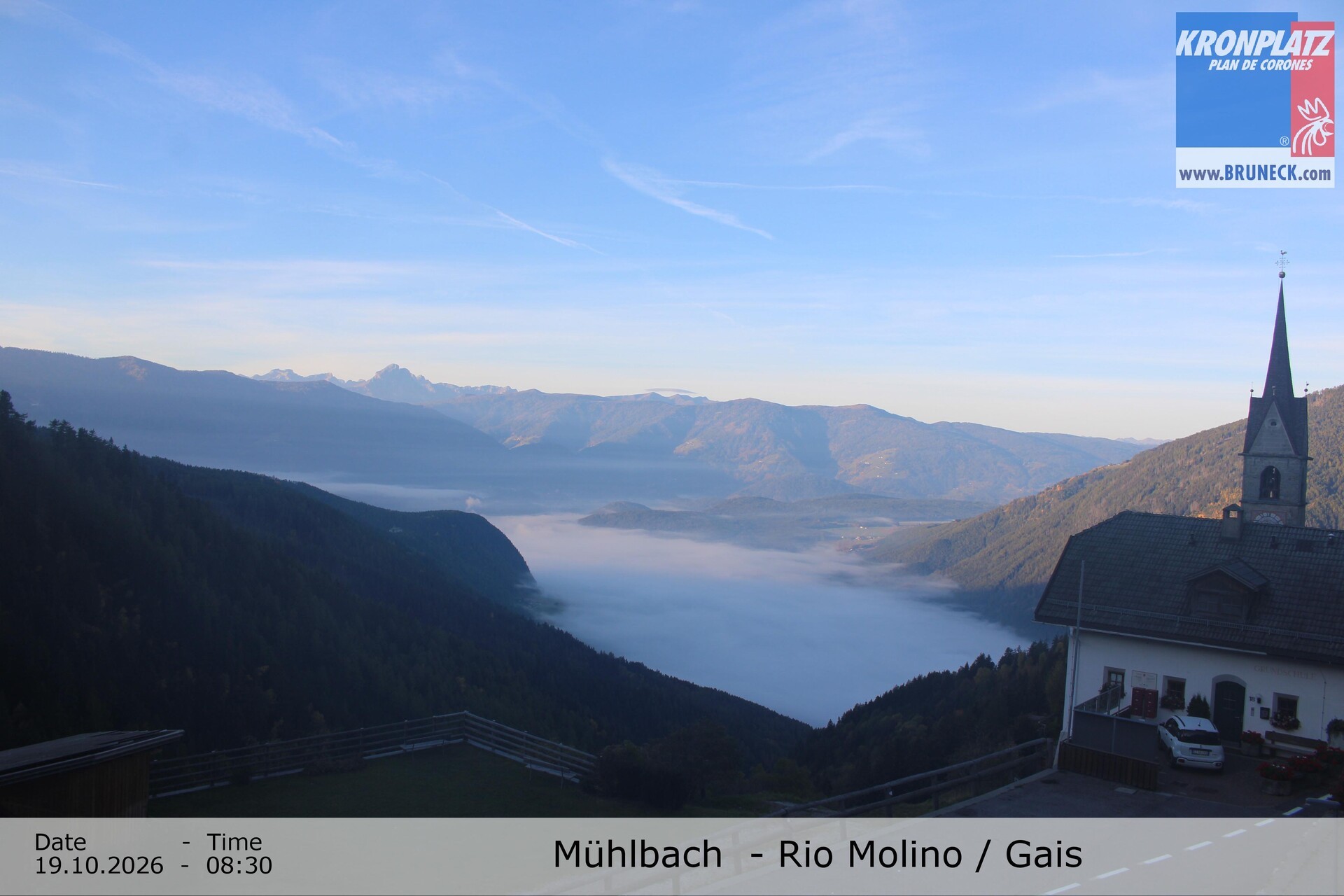Archiv Foto Webcam Blick auf Gais im Tauferer Ahrntal