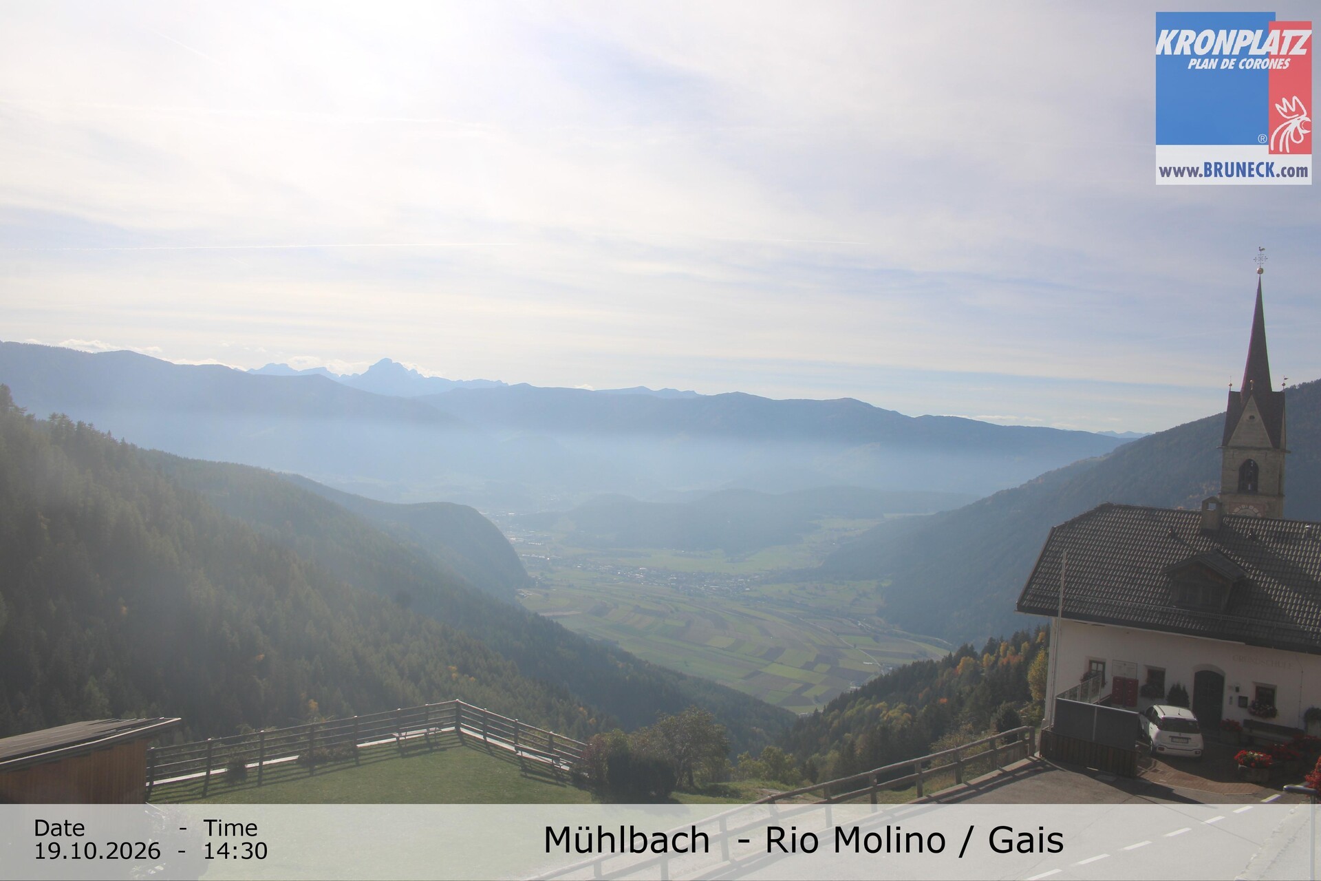Archiv Foto Webcam Blick auf Gais im Tauferer Ahrntal