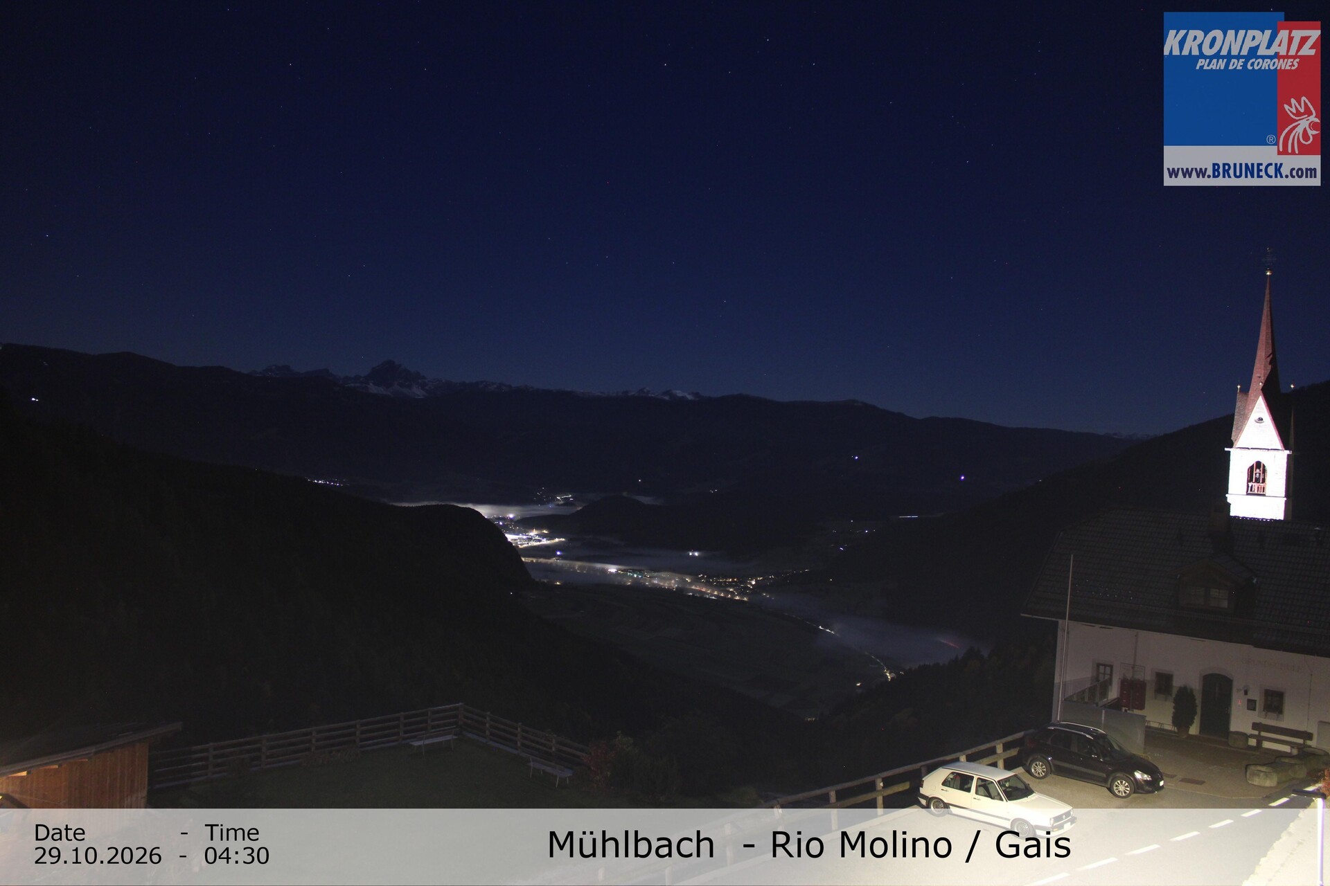 Archiv Foto Webcam Blick auf Gais im Tauferer Ahrntal