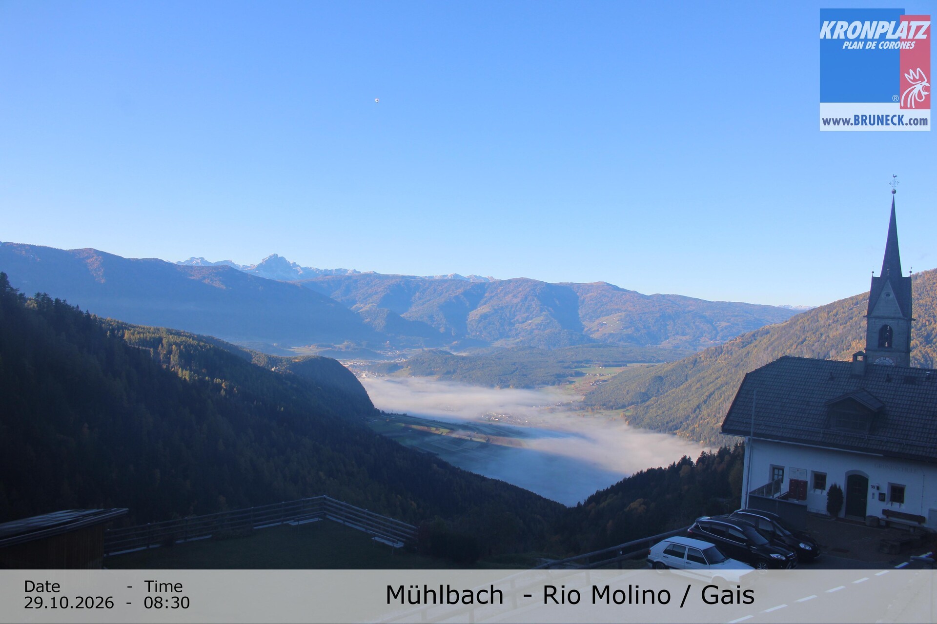 Archiv Foto Webcam Blick auf Gais im Tauferer Ahrntal