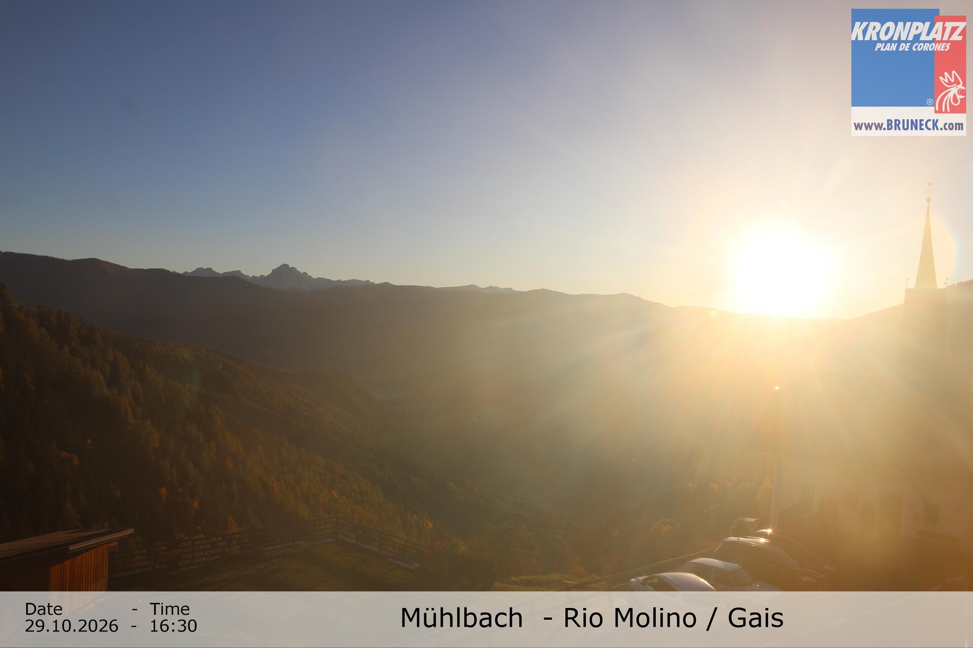 Archiv Foto Webcam Blick auf Gais im Tauferer Ahrntal