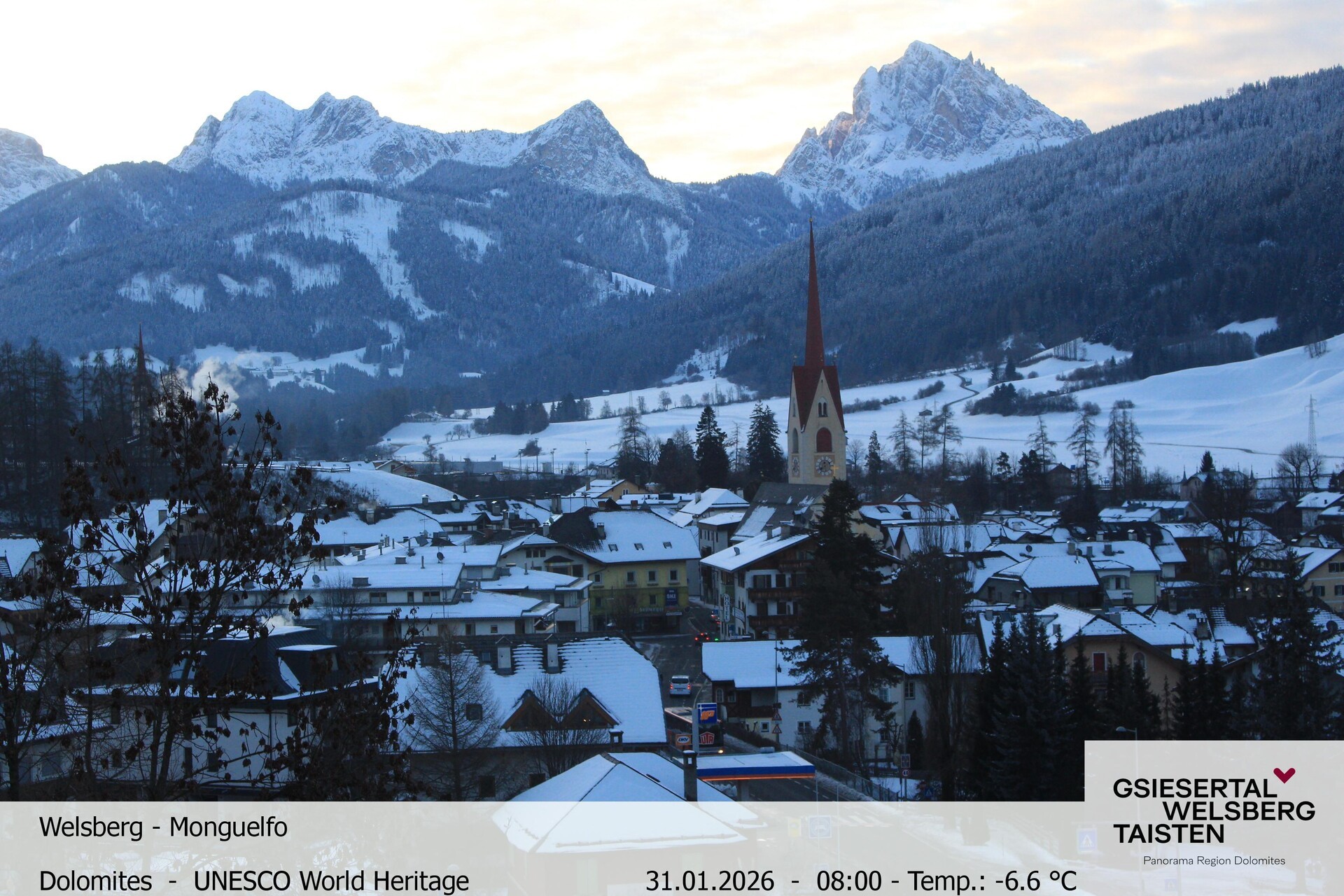 Archiv Foto Webcam Sicht auf Welsberg (Gsieser Tal, Südtirol)