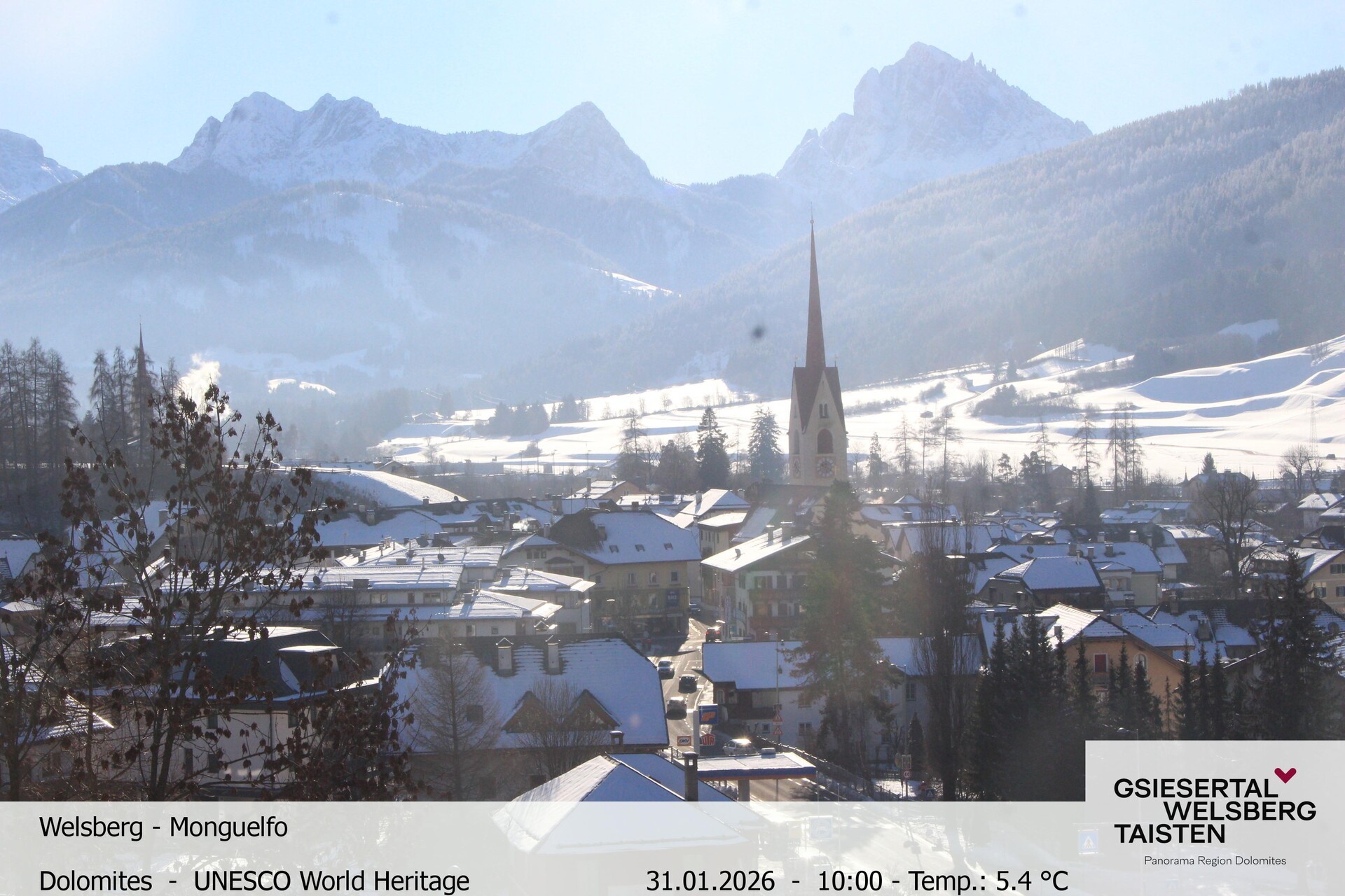Archiv Foto Webcam Sicht auf Welsberg (Gsieser Tal, Südtirol)