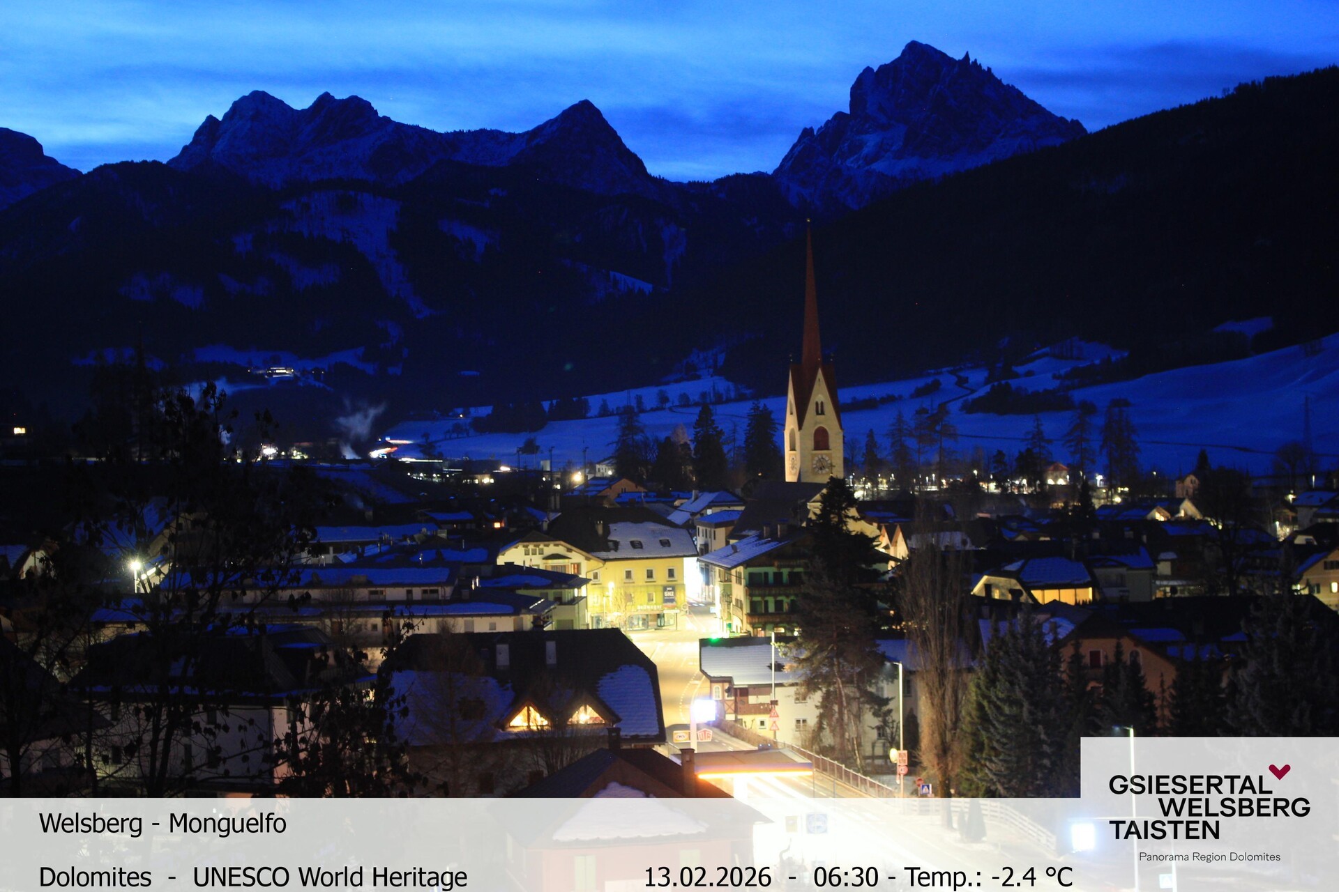 Archiv Foto Webcam Sicht auf Welsberg (Gsieser Tal, Südtirol)