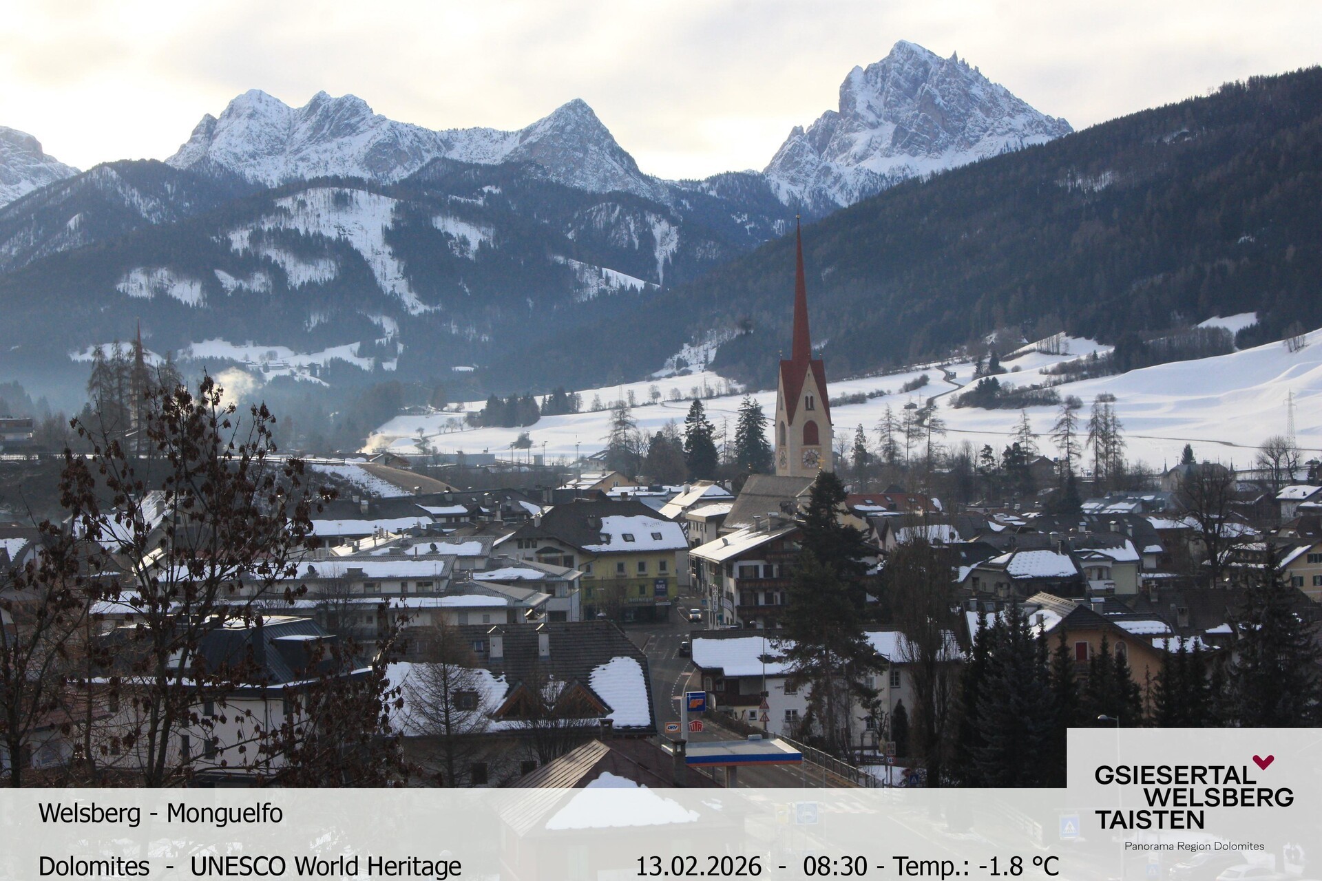 Archiv Foto Webcam Sicht auf Welsberg (Gsieser Tal, Südtirol)