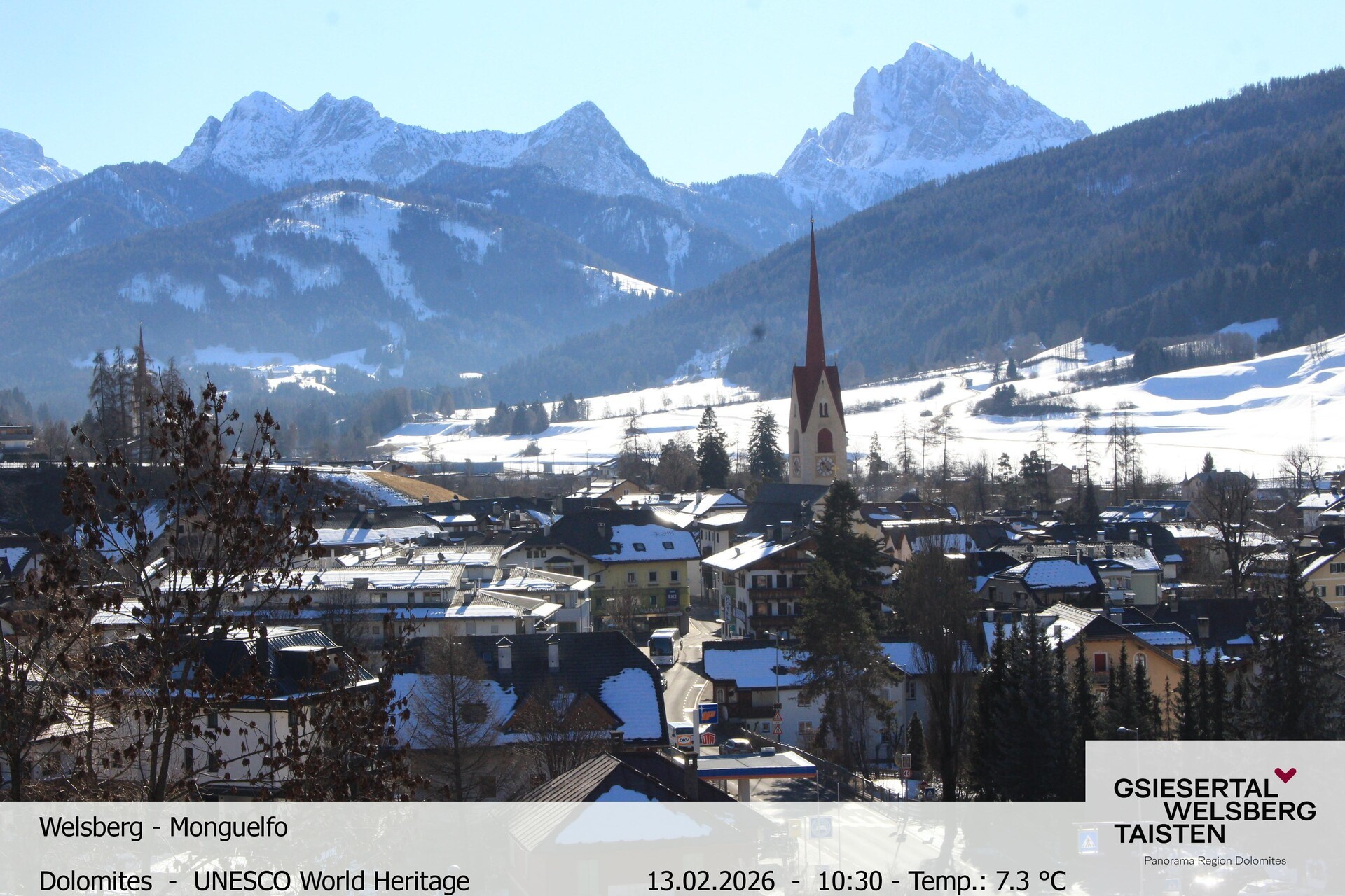 Archiv Foto Webcam Sicht auf Welsberg (Gsieser Tal, Südtirol)