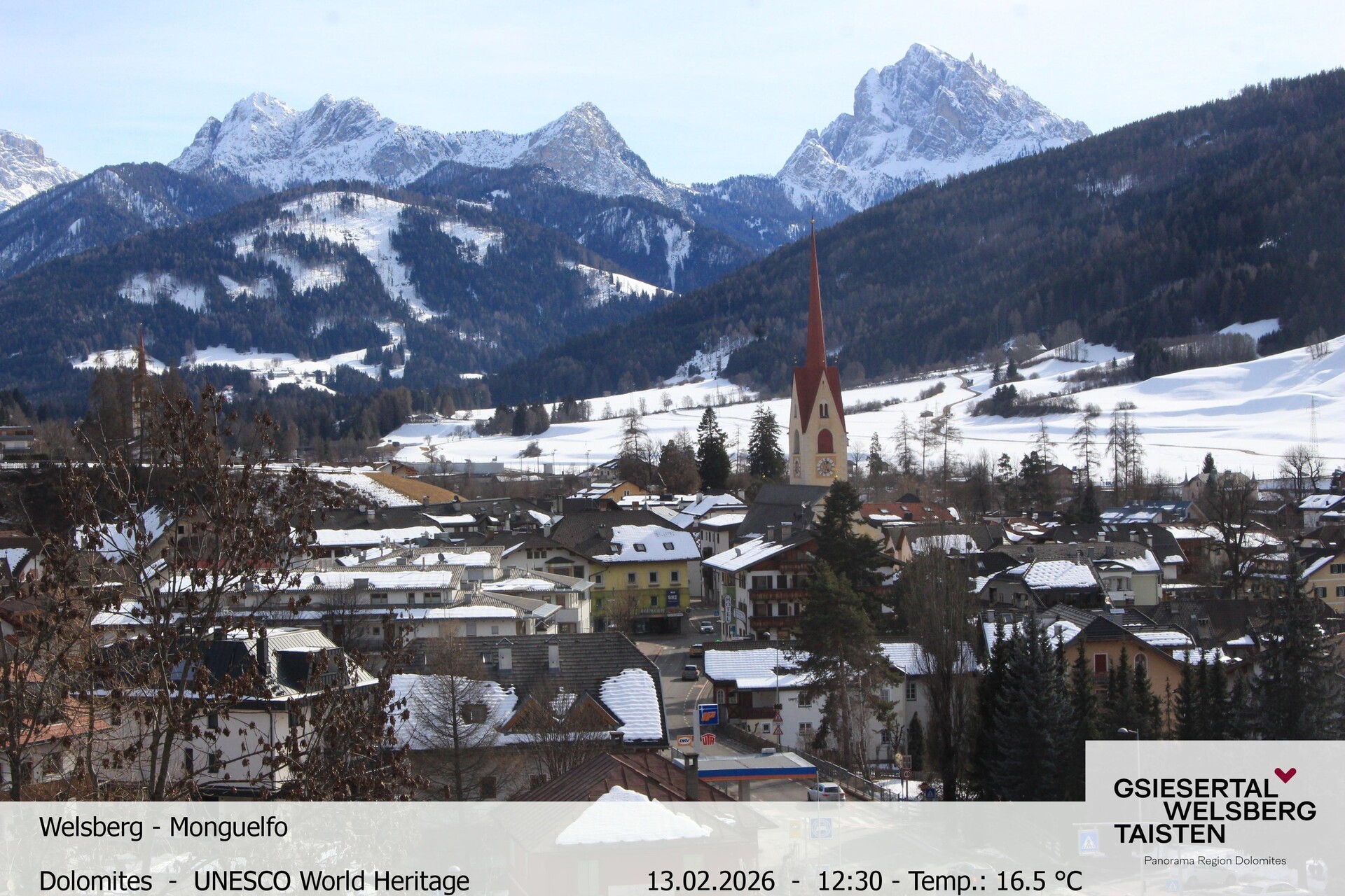 Archiv Foto Webcam Sicht auf Welsberg (Gsieser Tal, Südtirol)