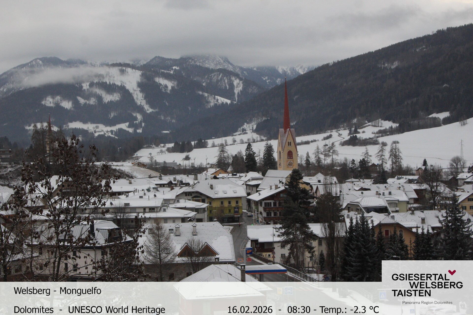 Archiv Foto Webcam Sicht auf Welsberg (Gsieser Tal, Südtirol)