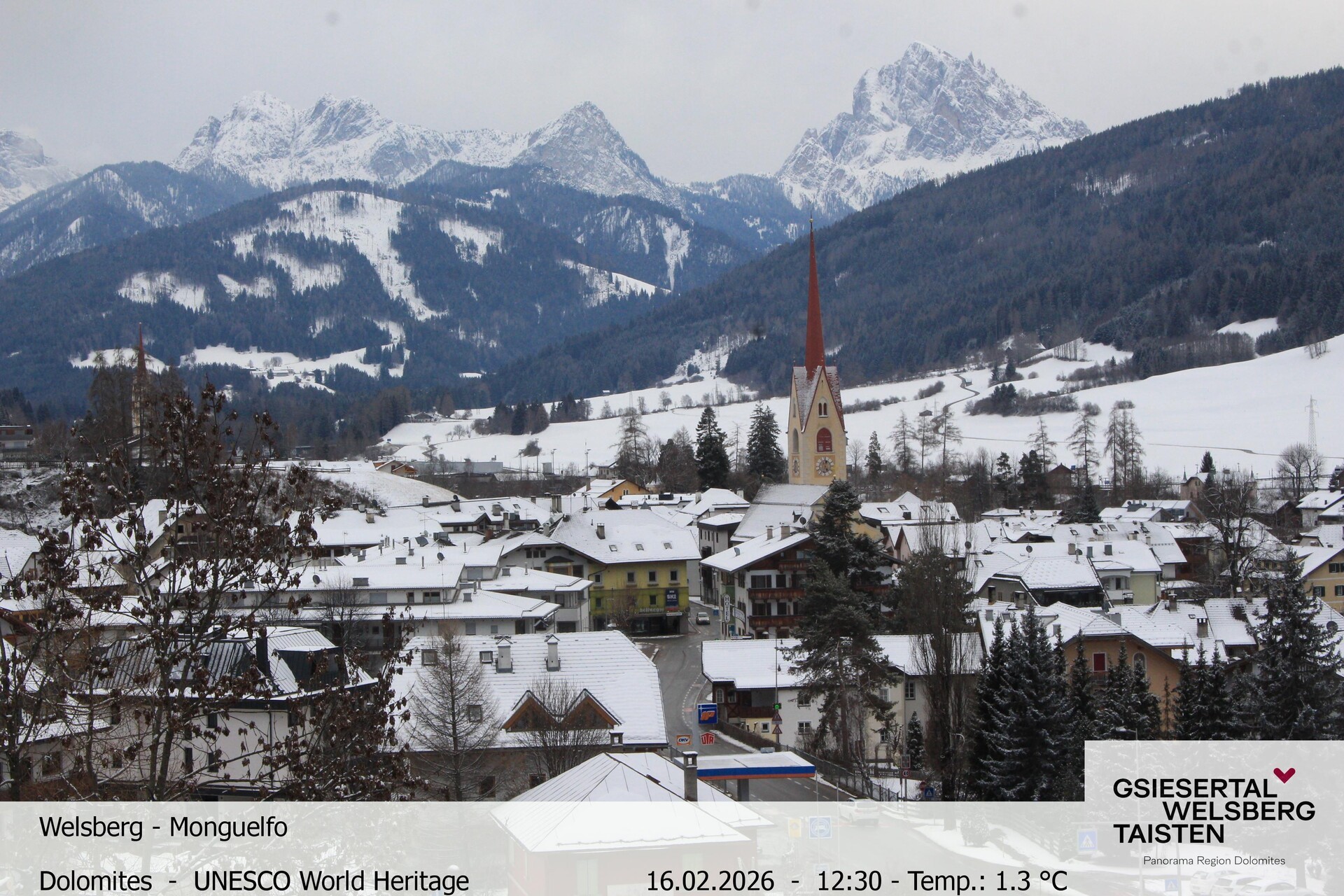 Archiv Foto Webcam Sicht auf Welsberg (Gsieser Tal, Südtirol)