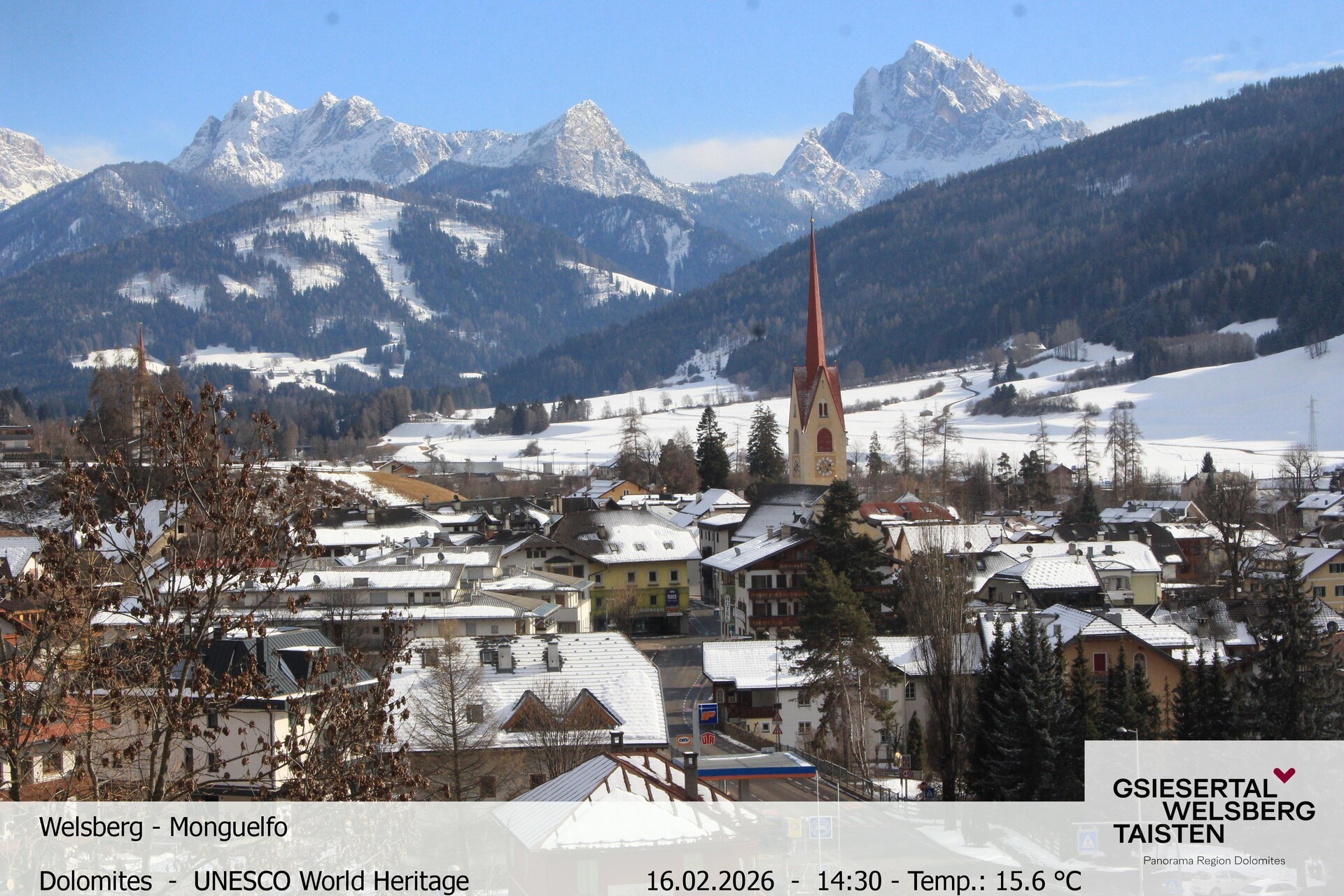 Archiv Foto Webcam Sicht auf Welsberg (Gsieser Tal, Südtirol)