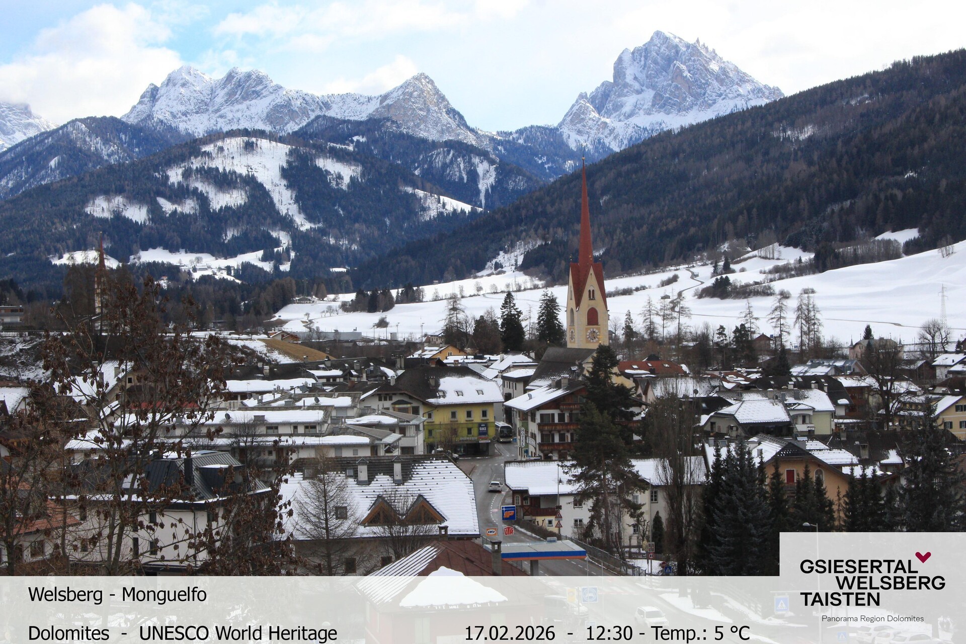 Archiv Foto Webcam Sicht auf Welsberg (Gsieser Tal, Südtirol)