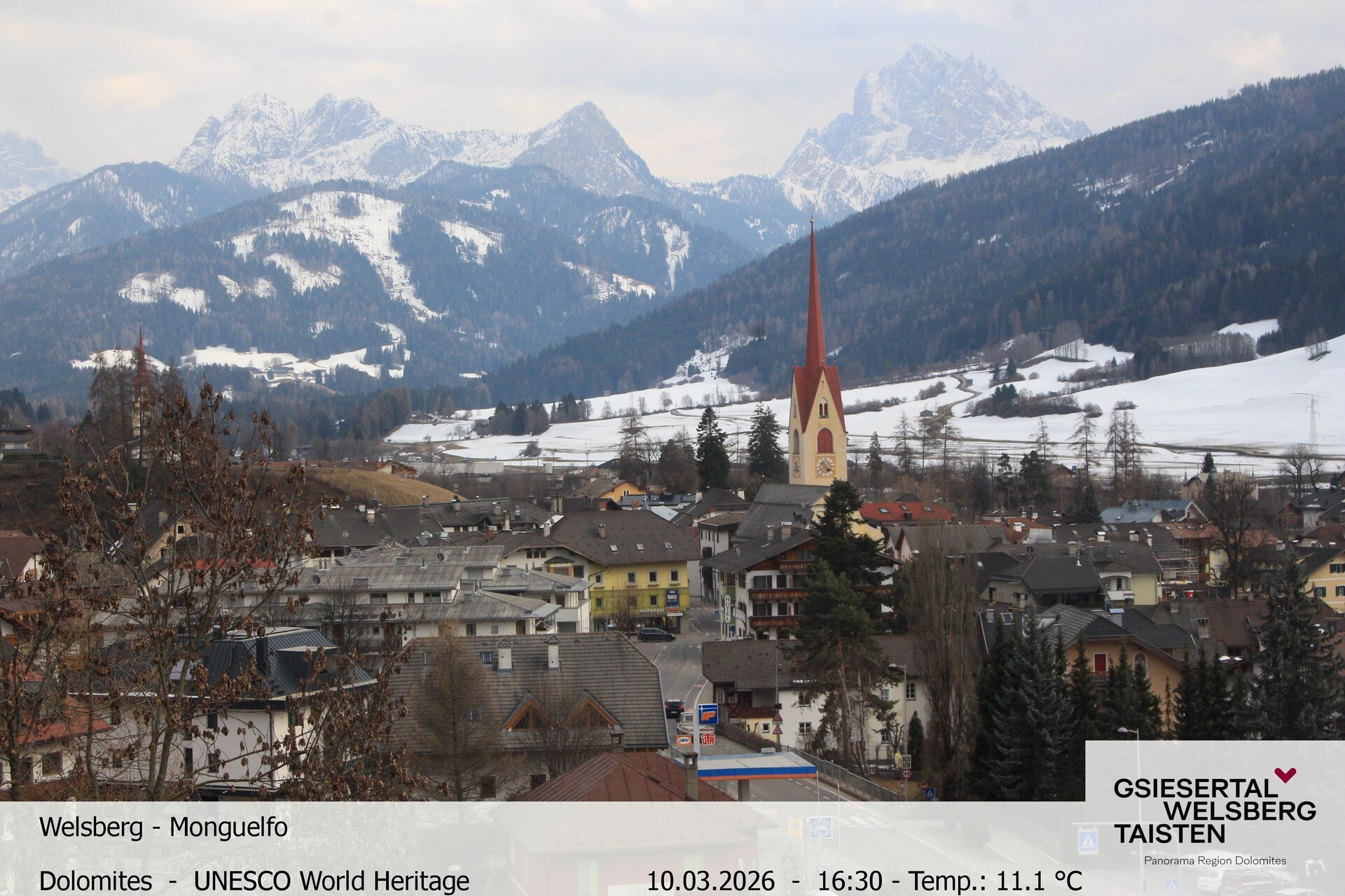 Archiv Foto Webcam Sicht auf Welsberg (Gsieser Tal, Südtirol)