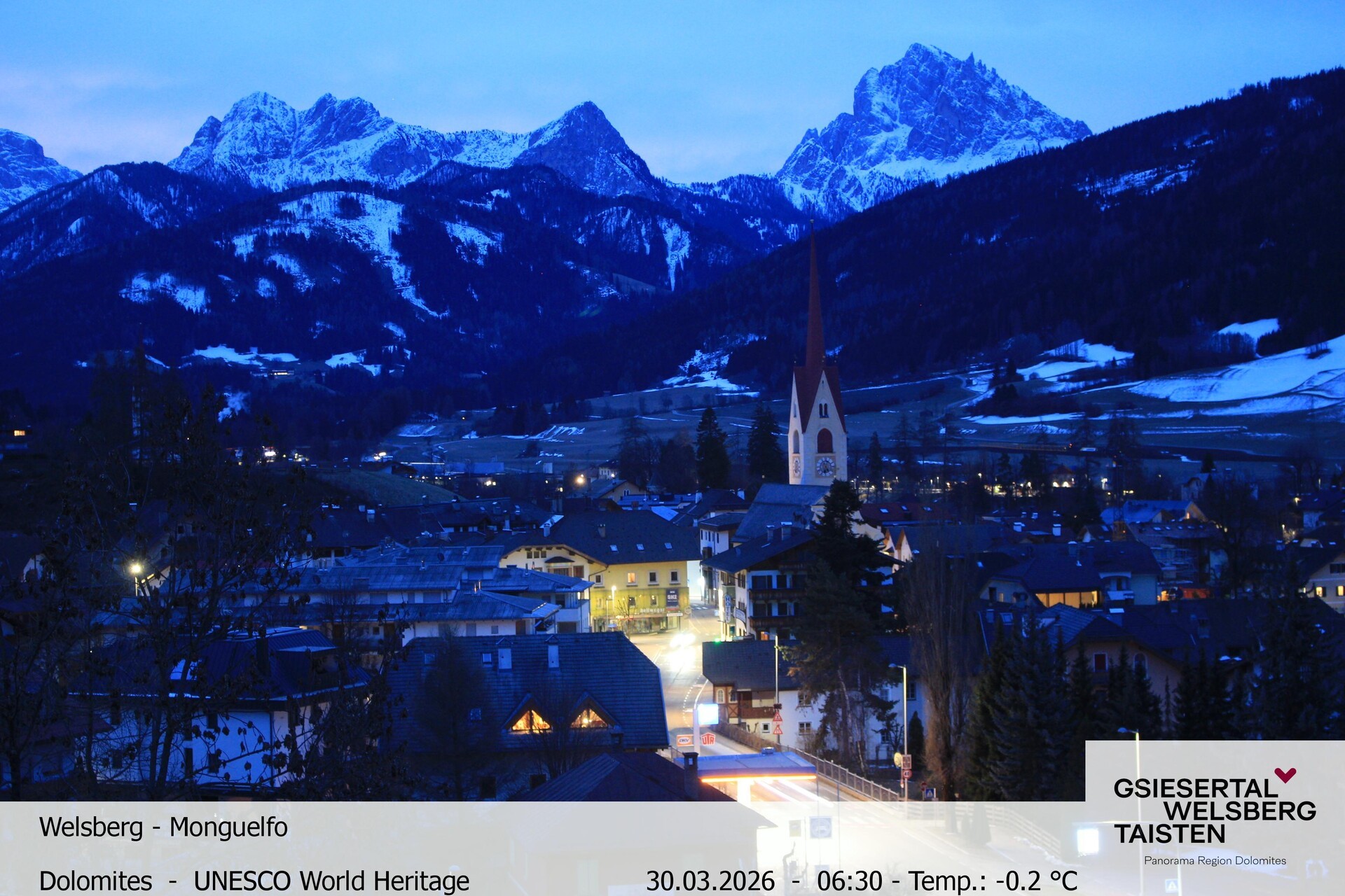 Archiv Foto Webcam Sicht auf Welsberg (Gsieser Tal, Südtirol)