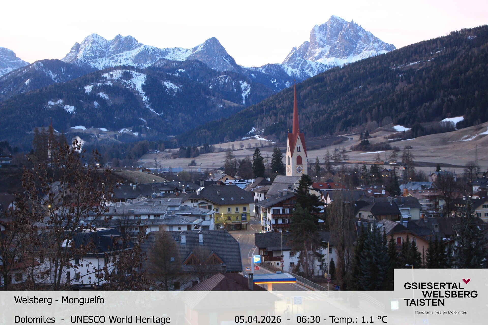 Archiv Foto Webcam Sicht auf Welsberg (Gsieser Tal, Südtirol)